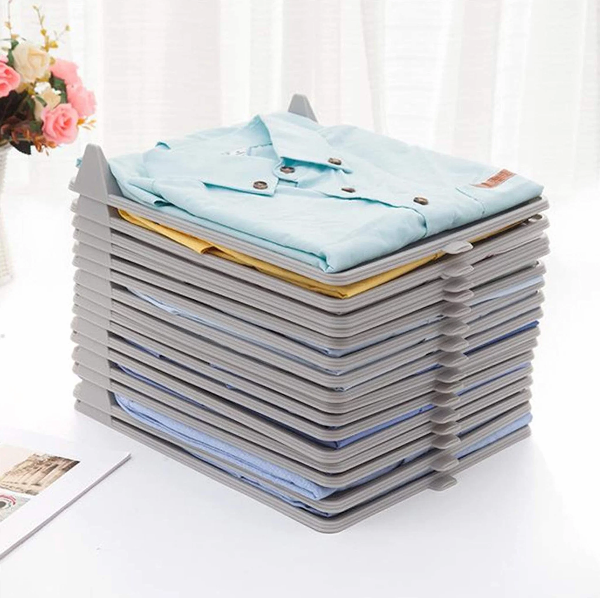 Tabla de almacenamiento de ropa plegable antiarrugas organizador de lavandería