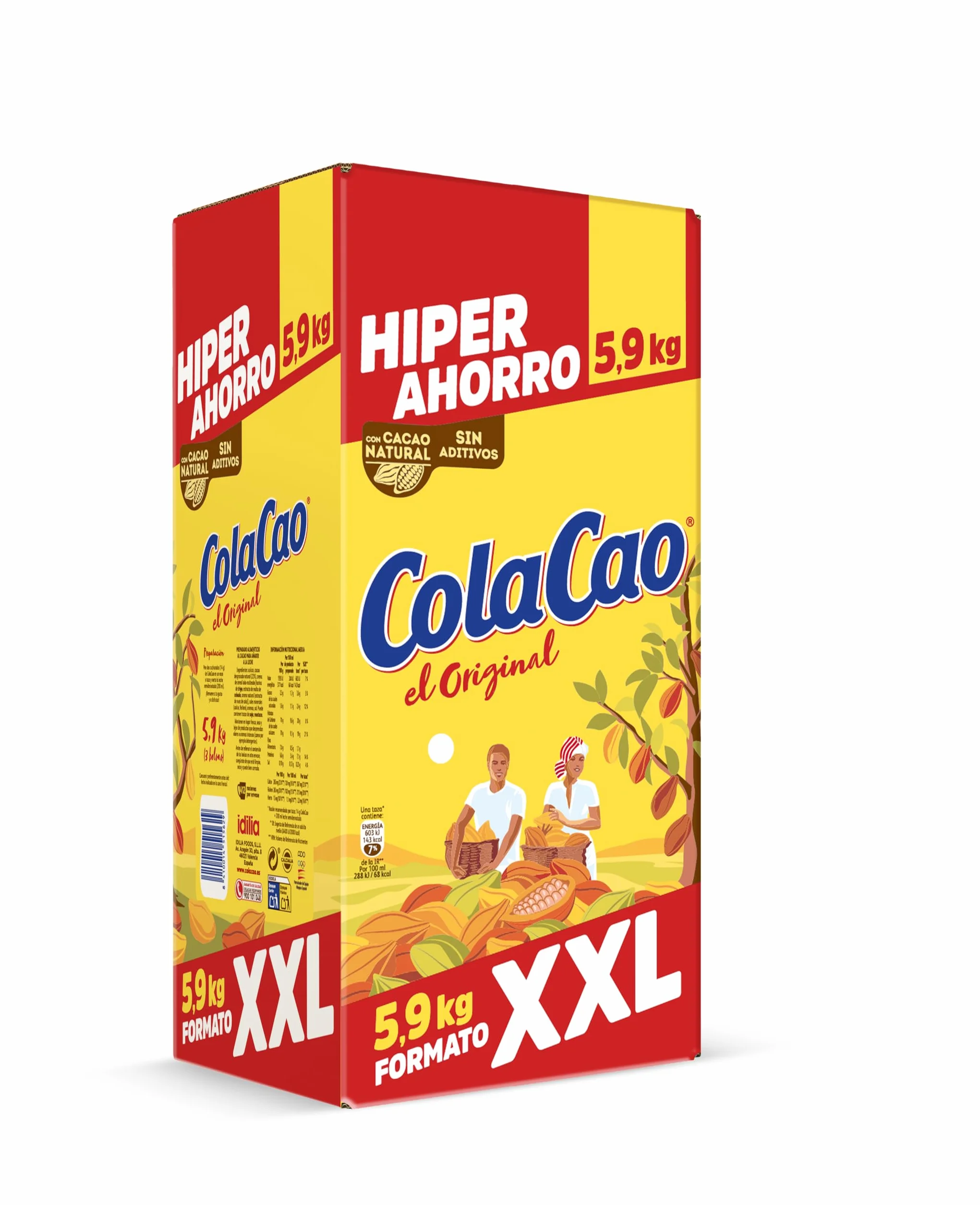 ColaCao Original Cacao Soluble Natural sin Aditivos 5,9 kg