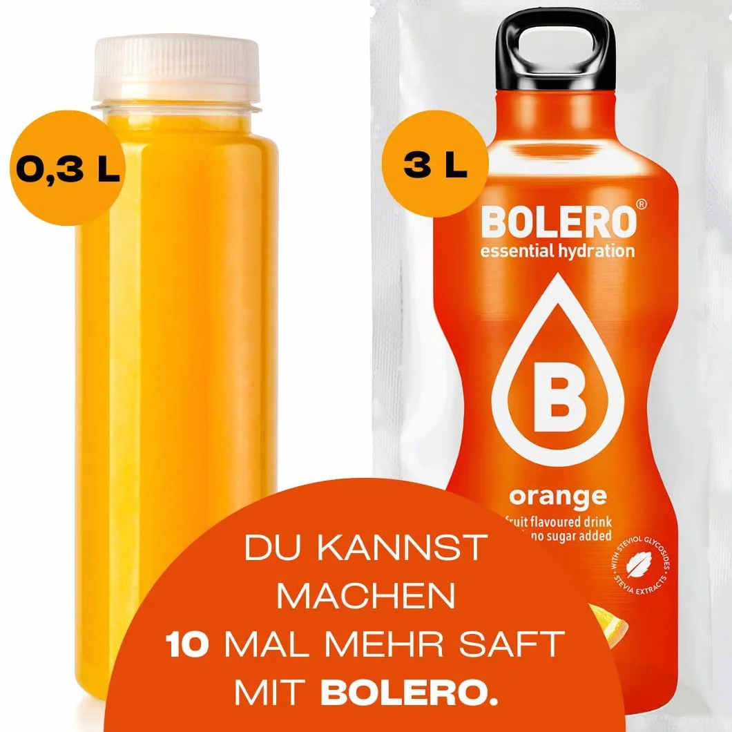 Bolero Classic Mix 24 x 9 g Refrescante Bebida en Polvo Sin Azúcar con Stevia y Vitamina C para Diabéticos
