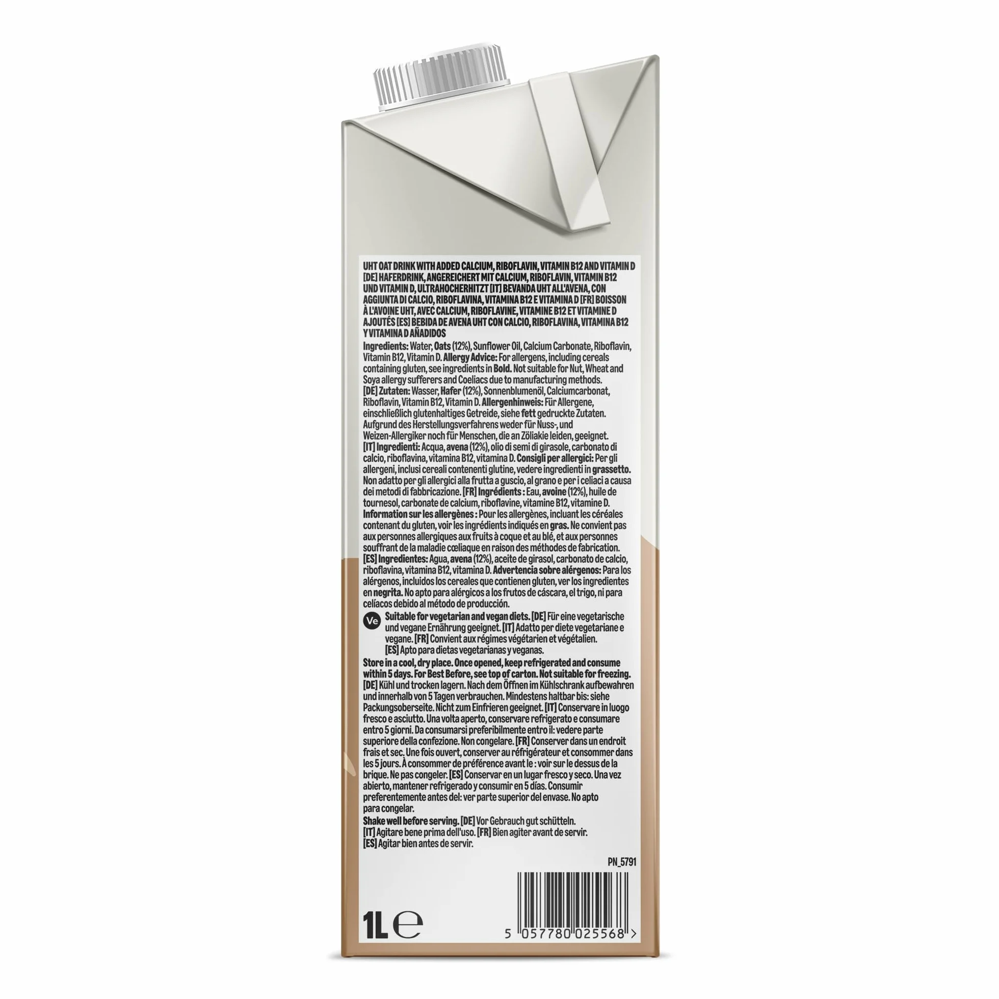 Bebida De Avena by Amazon, 6 x 1L