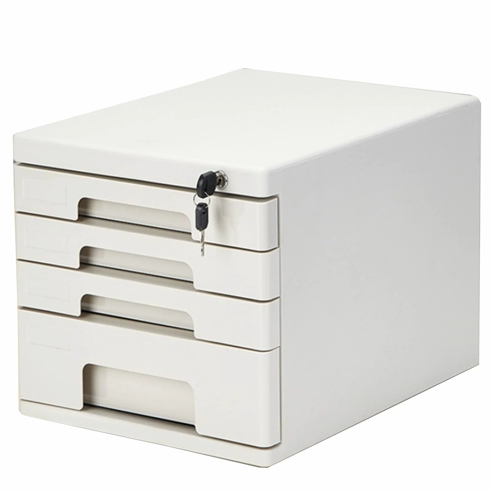 Archivador de 4 capas con cerradura, almacenamiento multifuncional para documentos A4, clasificación, suministros de oficina, ideal para el hogar y el espacio de trabajo (gris)