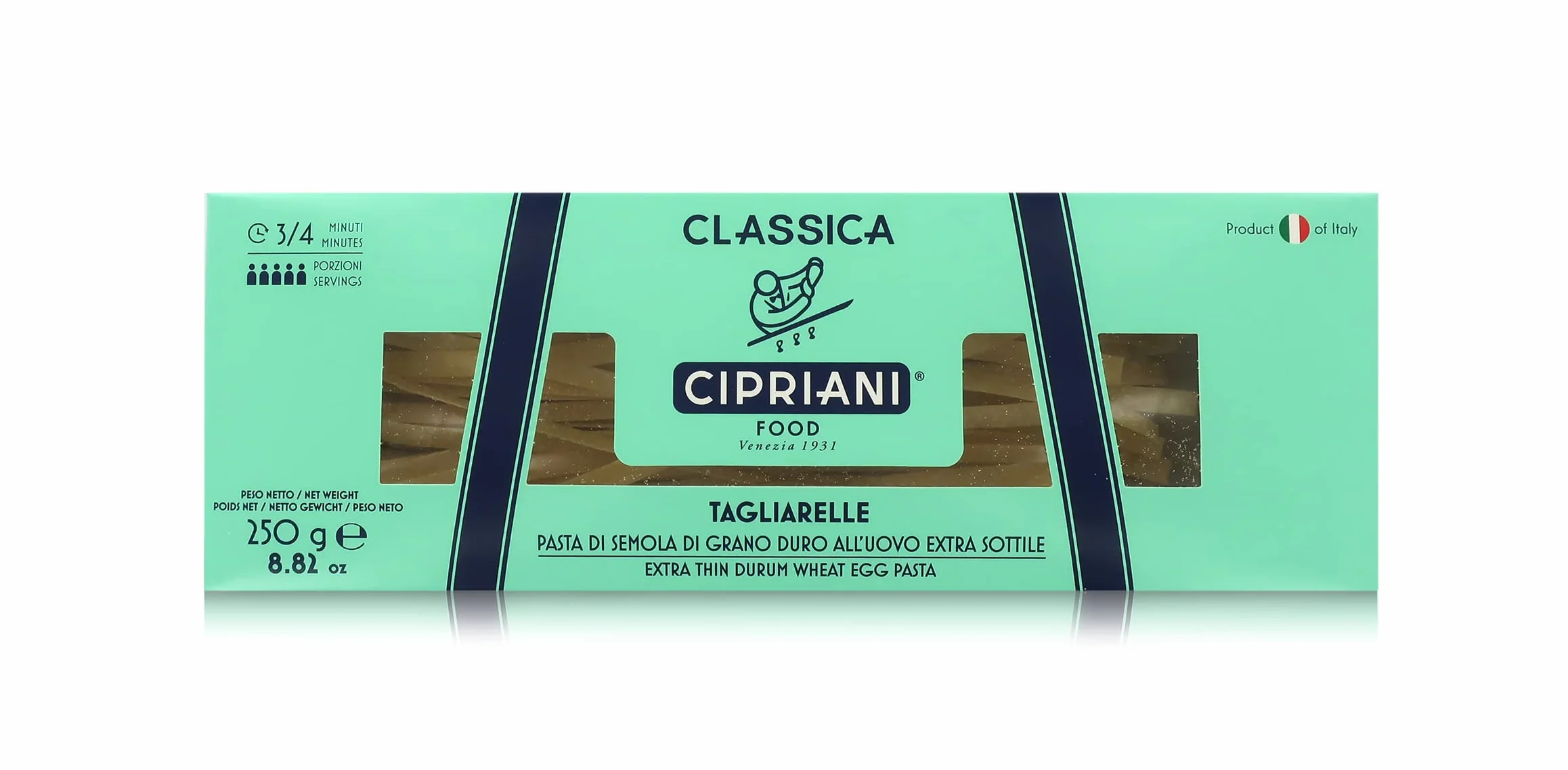 Cipriani Tagliarelle Pasta Italiana de Sémola de Trigo Duro al Huevo Extrafina 250g