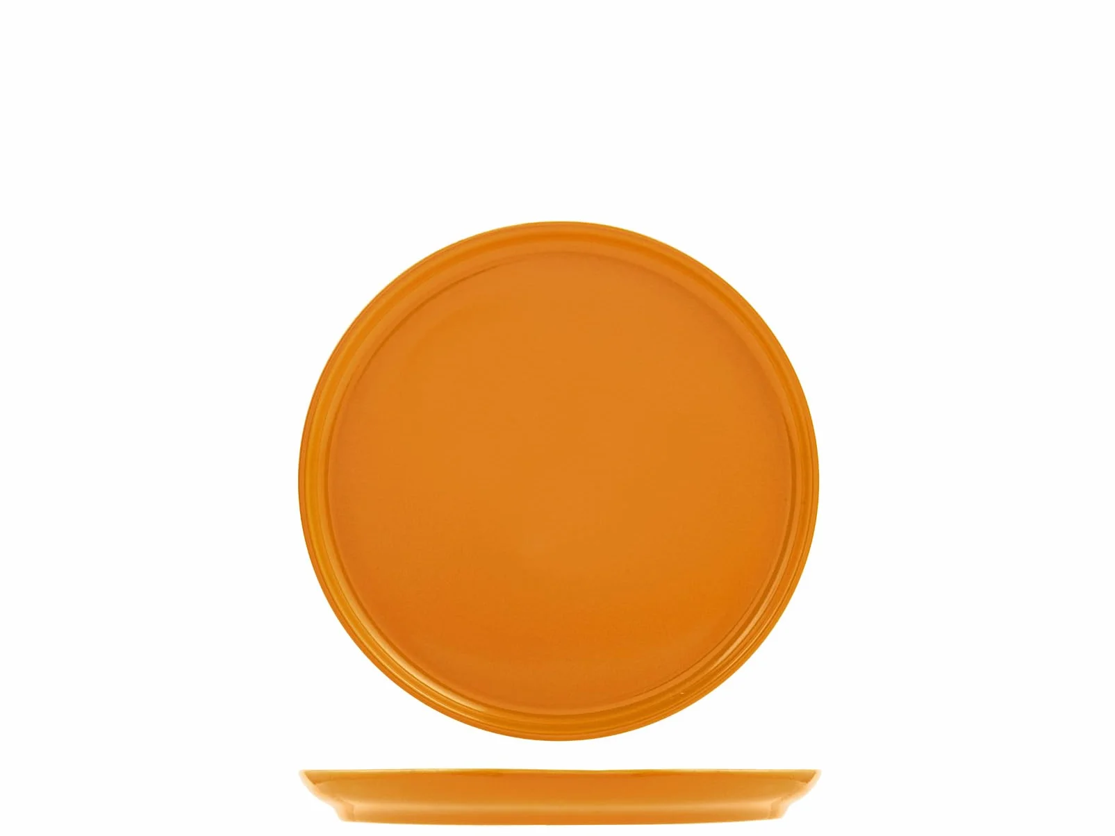 H&H Estocolmo - Juego de 12 platos de frutas, Stoneware, naranja, 22 cm