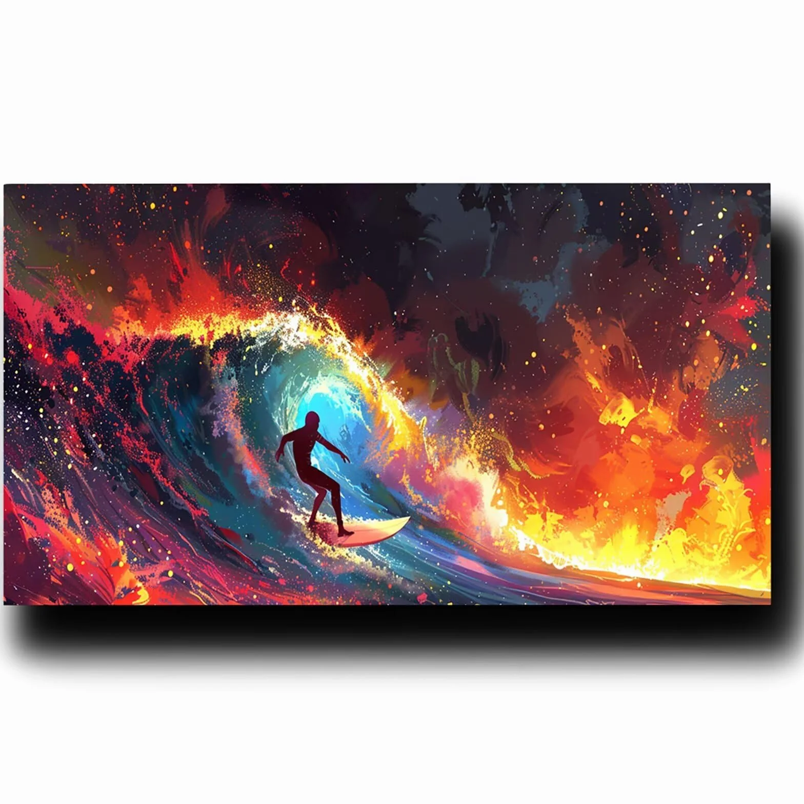 Pintar por Numeros Adultos Olas, Pintar por Numeros Niños Kit Manualidades Adultos Mar Cuadros para Pintar por Numeros Pintura Acrílico, Cuadros Decoracion Salon Modernos, Regalo Mujer 80X160cm 7w-4-9