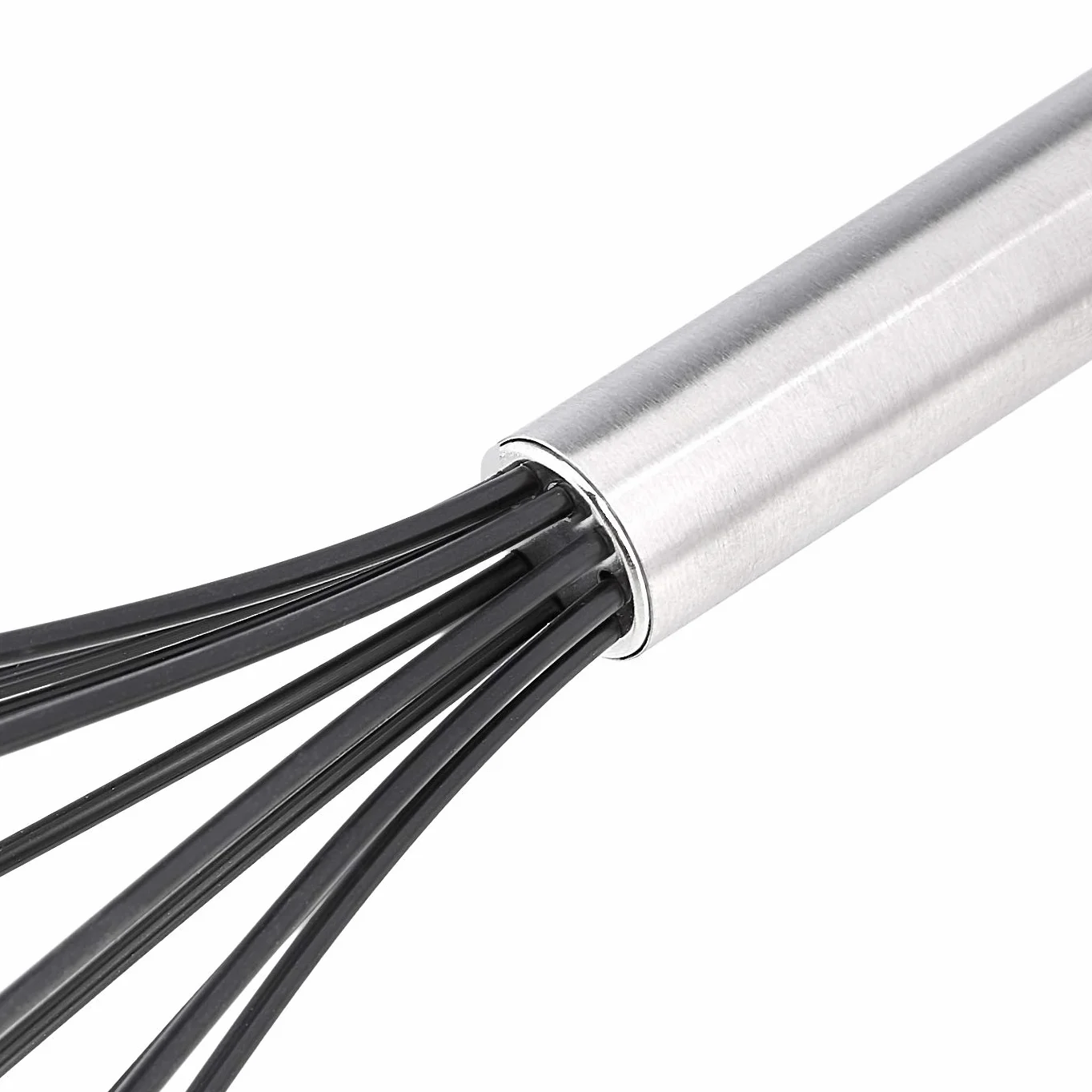 Amazon Basics Batidores de Acero Inoxidable 20.3 25.4 30.5 cm Negro