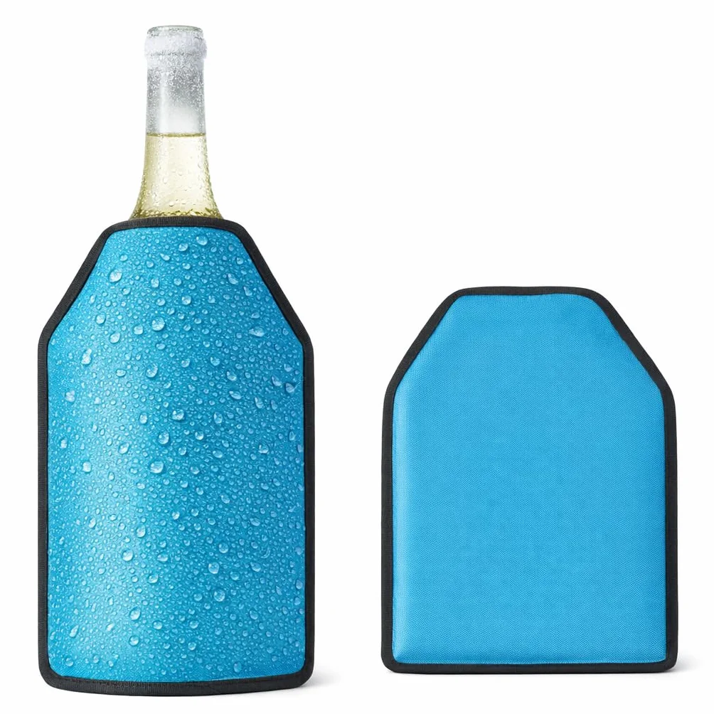 Enfriador De Vino De Gel, Funda Para Congelador, Vodka, Tequila, Enfriador De Portador (azul claro)