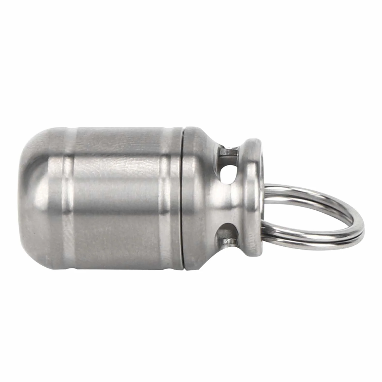 Mini botella de almacenamiento de pastillas impermeable, soporte de aleación para medicamentos portátil, organizador para acampar