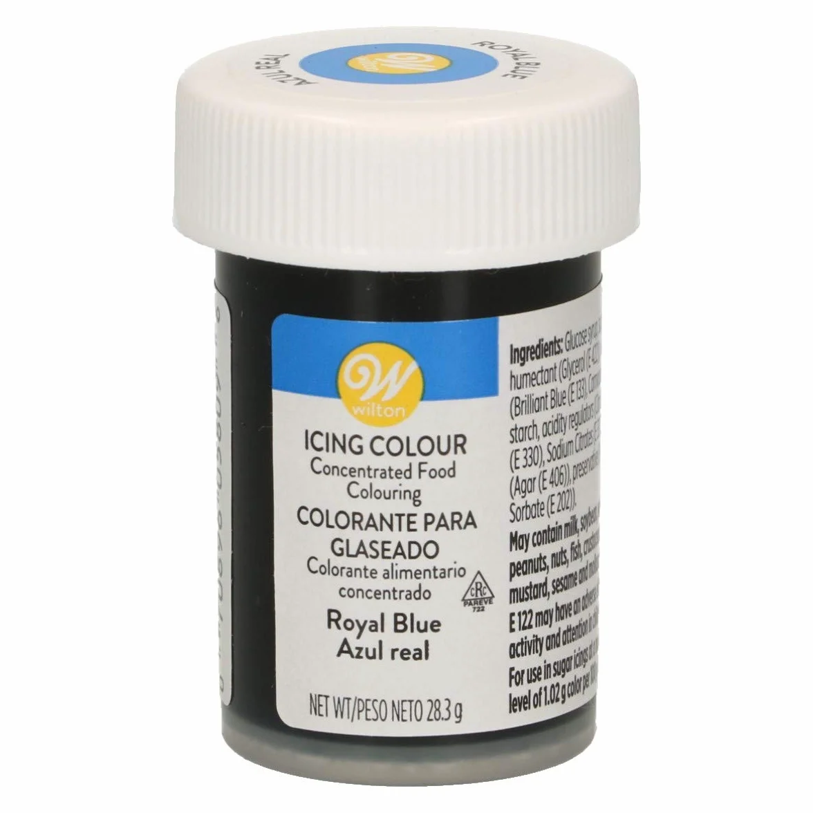 Wilton Colorante Alimenticio para Glaseado en Pasta, 28.3g, Color Azul Real
