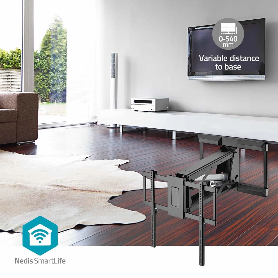 Nedis Motorisierte TV-Wandhalterung 37-75" 35 kg drehbar