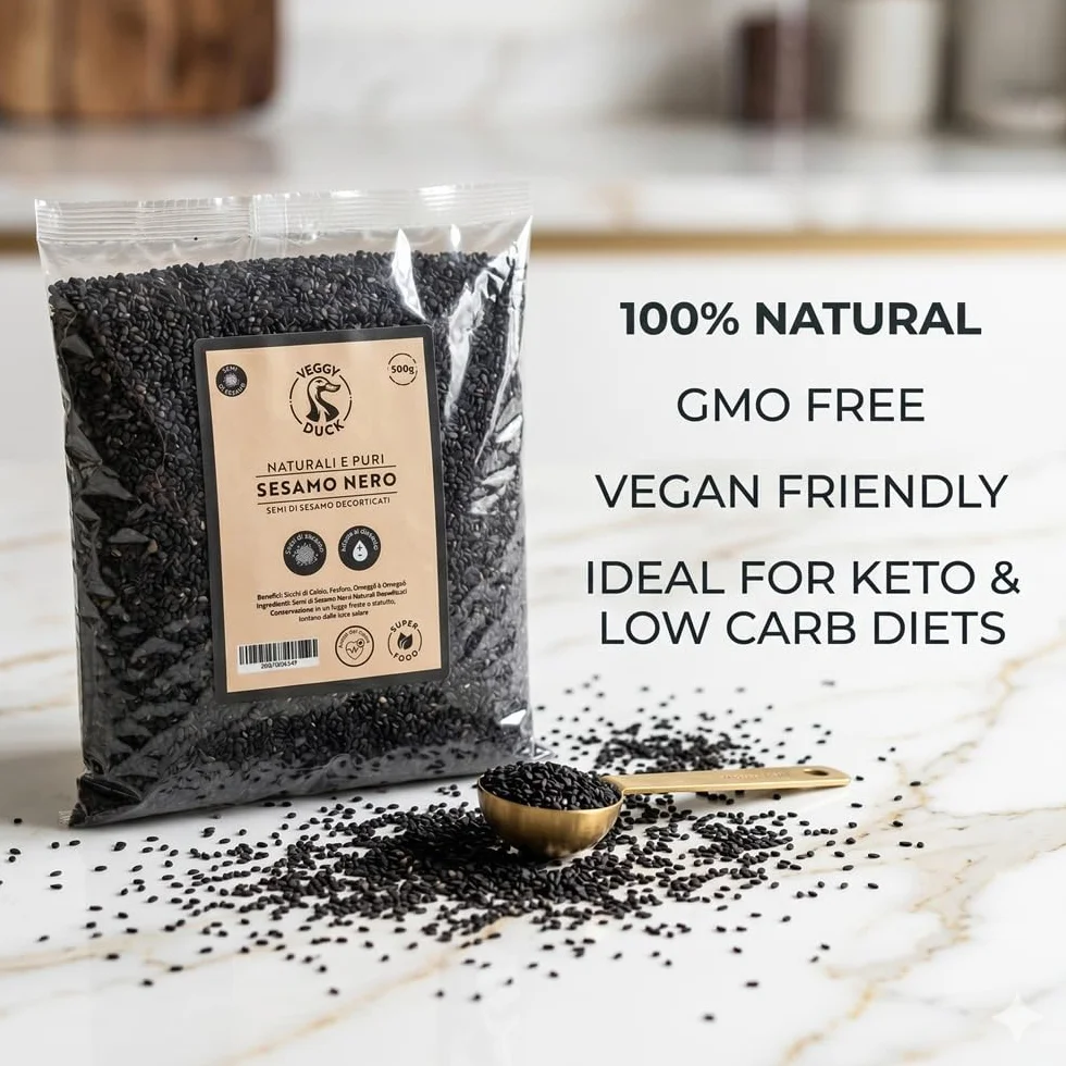 Semillas de Sésamo Negro Naturales Veggy Duck 500g