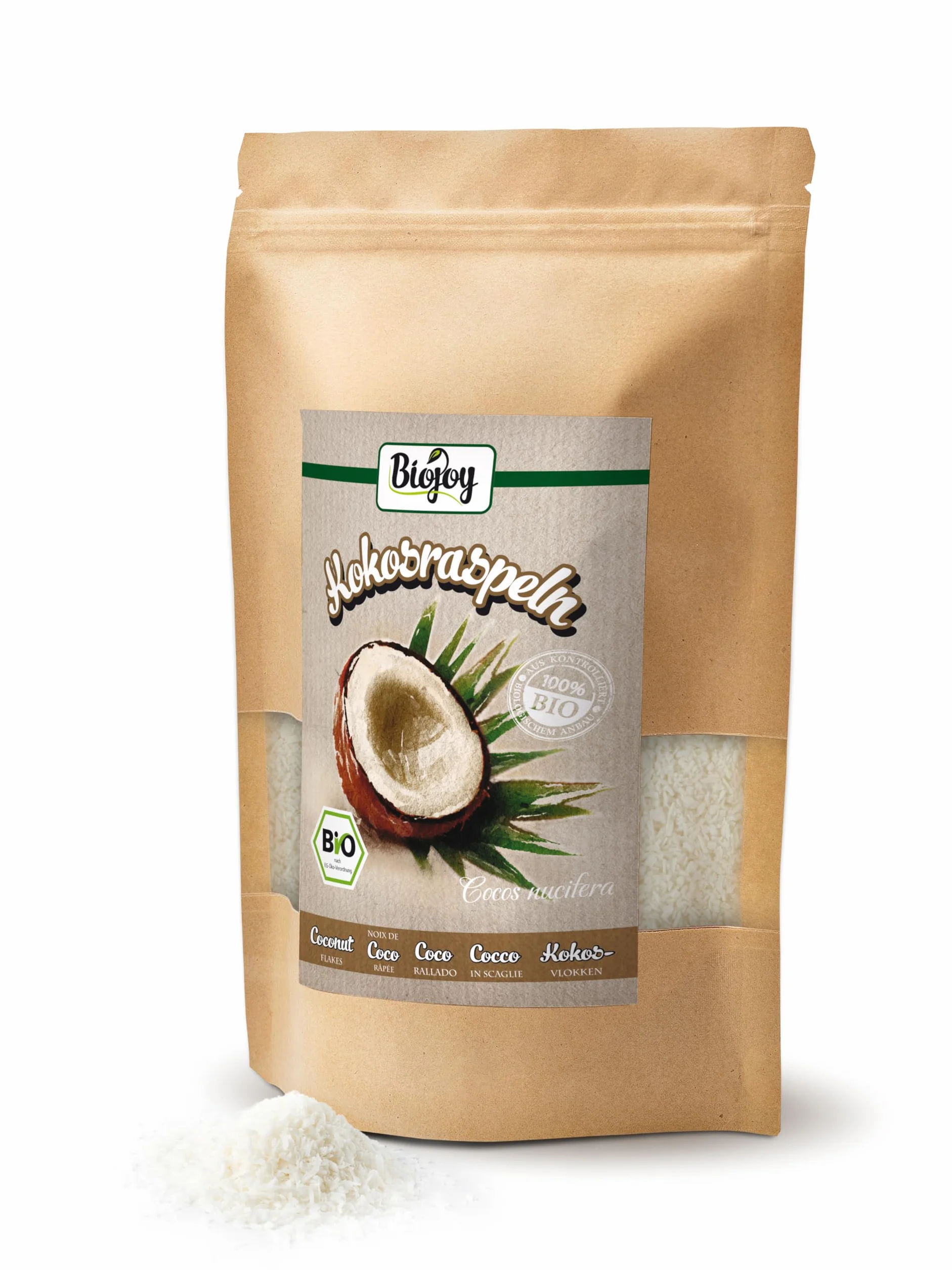 Biojoy Coco rallado deshidratado Ecológico 250 g sin azúcar añadido sin tostar