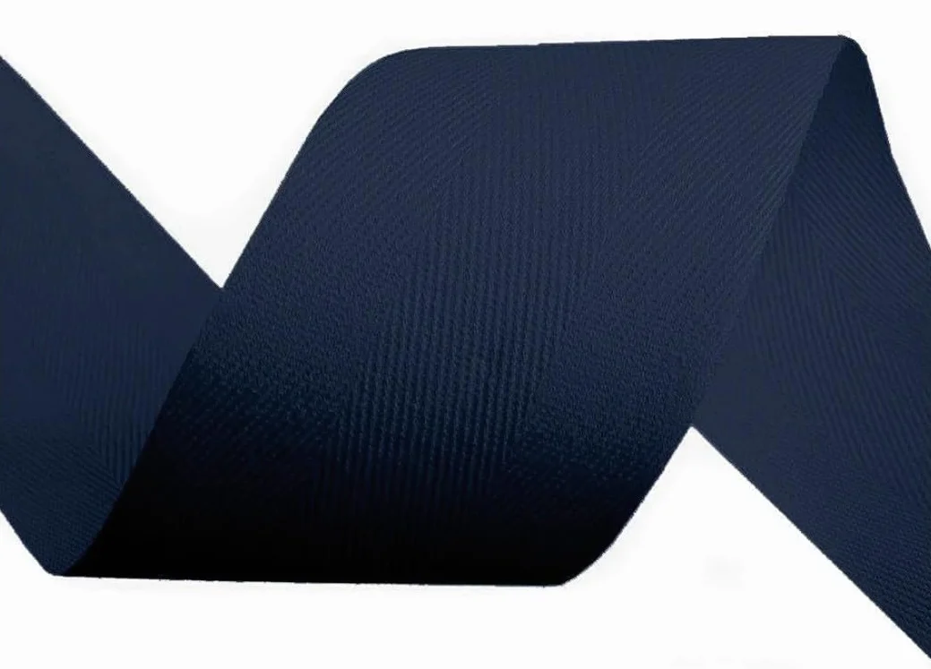 cyclingcolors cinta de sarga de algodón en espiga ancho 40mm x longitud 50m, azul