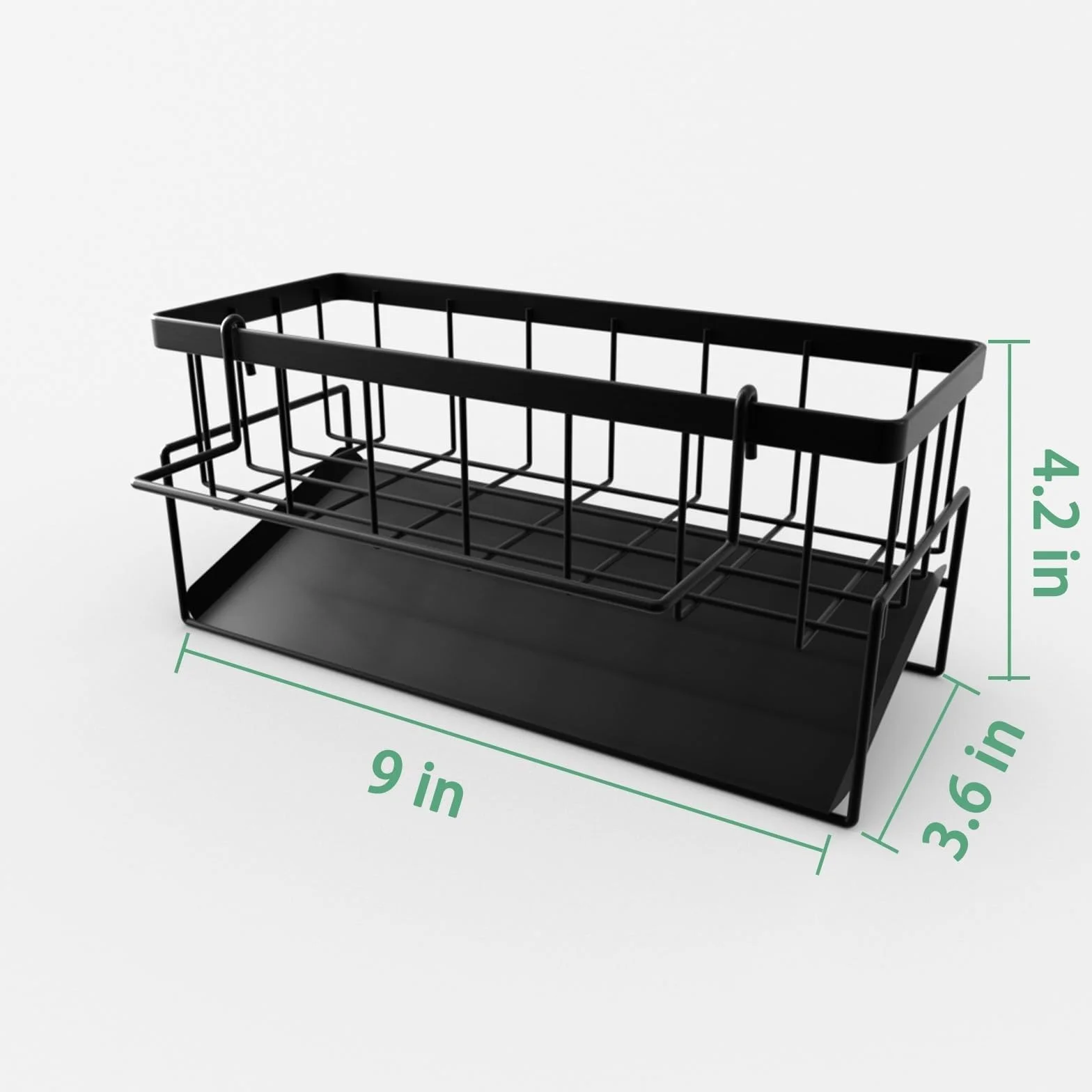 Wenrescry Organizador para Fregadero de Cocina con Bandeja de Drenaje autodrenante y Soporte para Trapos, Ideal para Cocina y baño, Organizador para cepillos, esponjas, jabón y más