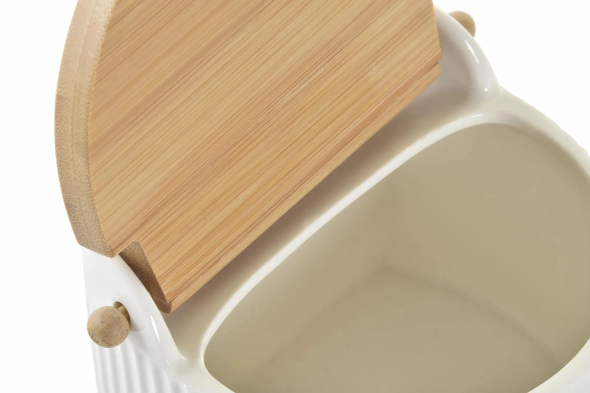 Salero de Cocina de Cerámica PLUS HOME con Tapa 12x10x11cm Blanco