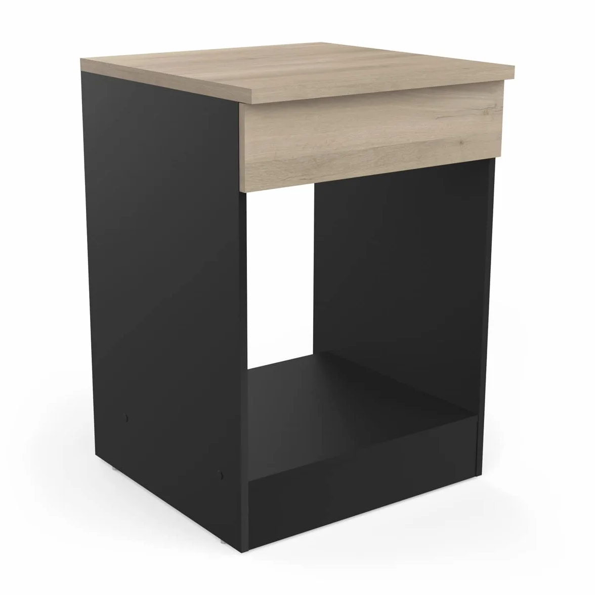 Demeyere Mueble bajo Horno, Origan, Fabricado en Francia, Garantía de 2 años, Madera de ingeniería, Kronberg/Negro Mate, L 60 x P 60 x H 85 cm