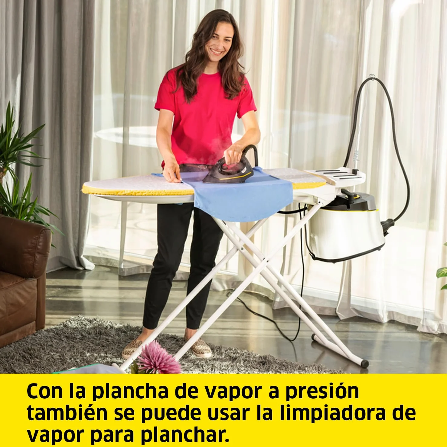 Kärcher Limpiadora de vapor SC 4 Deluxe Iron, presión de vapor: 4 bar, calentamiento: 3 min., superficie: 130 m², depósitos: 0,5 l + 1,3 l, kit suelos EasyFix, boquillas, plancha de vapor