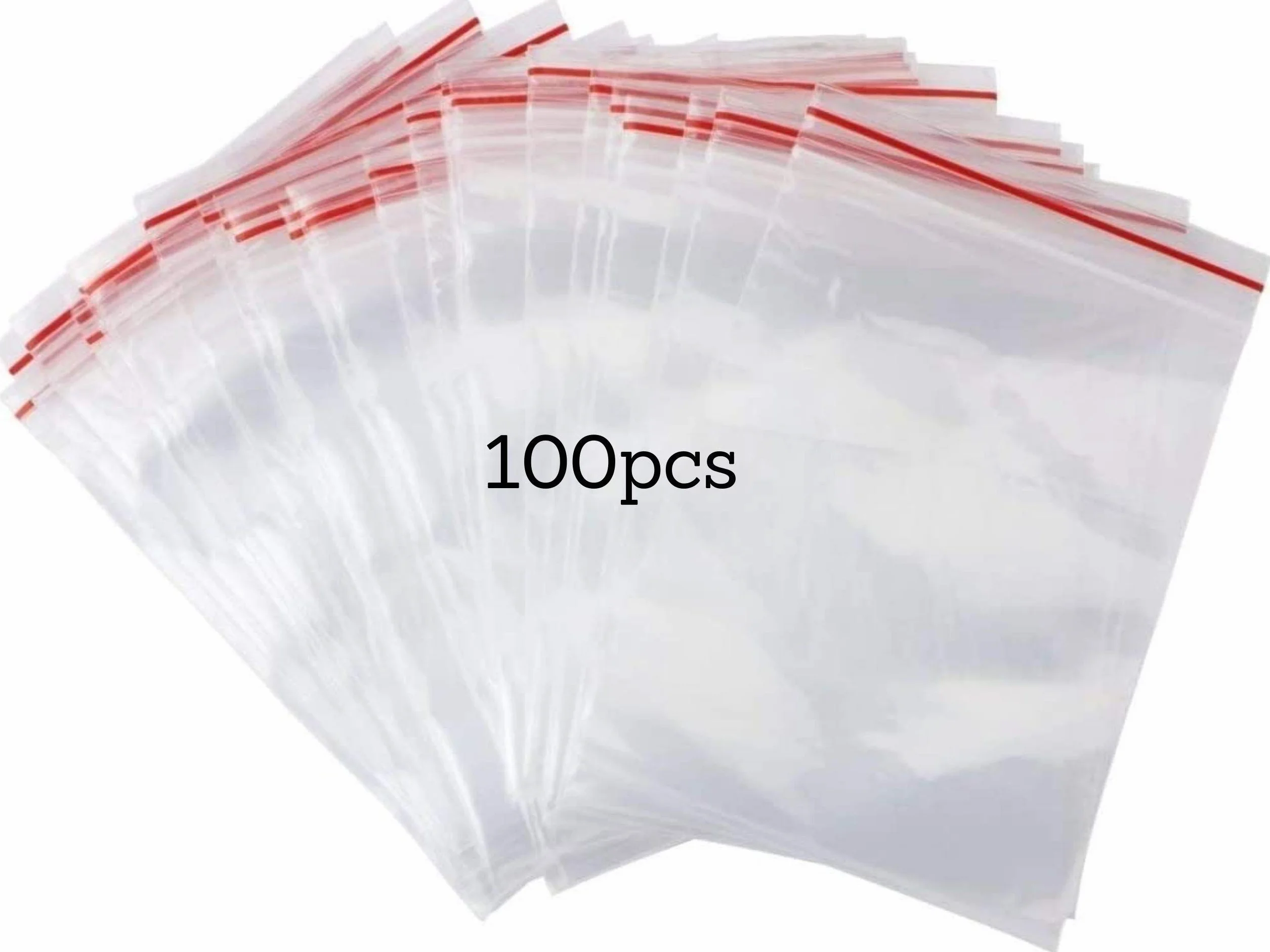 Bolsas de Plástico Transparente con Cierre Zip 4 x 6 cm, 100 Unidades