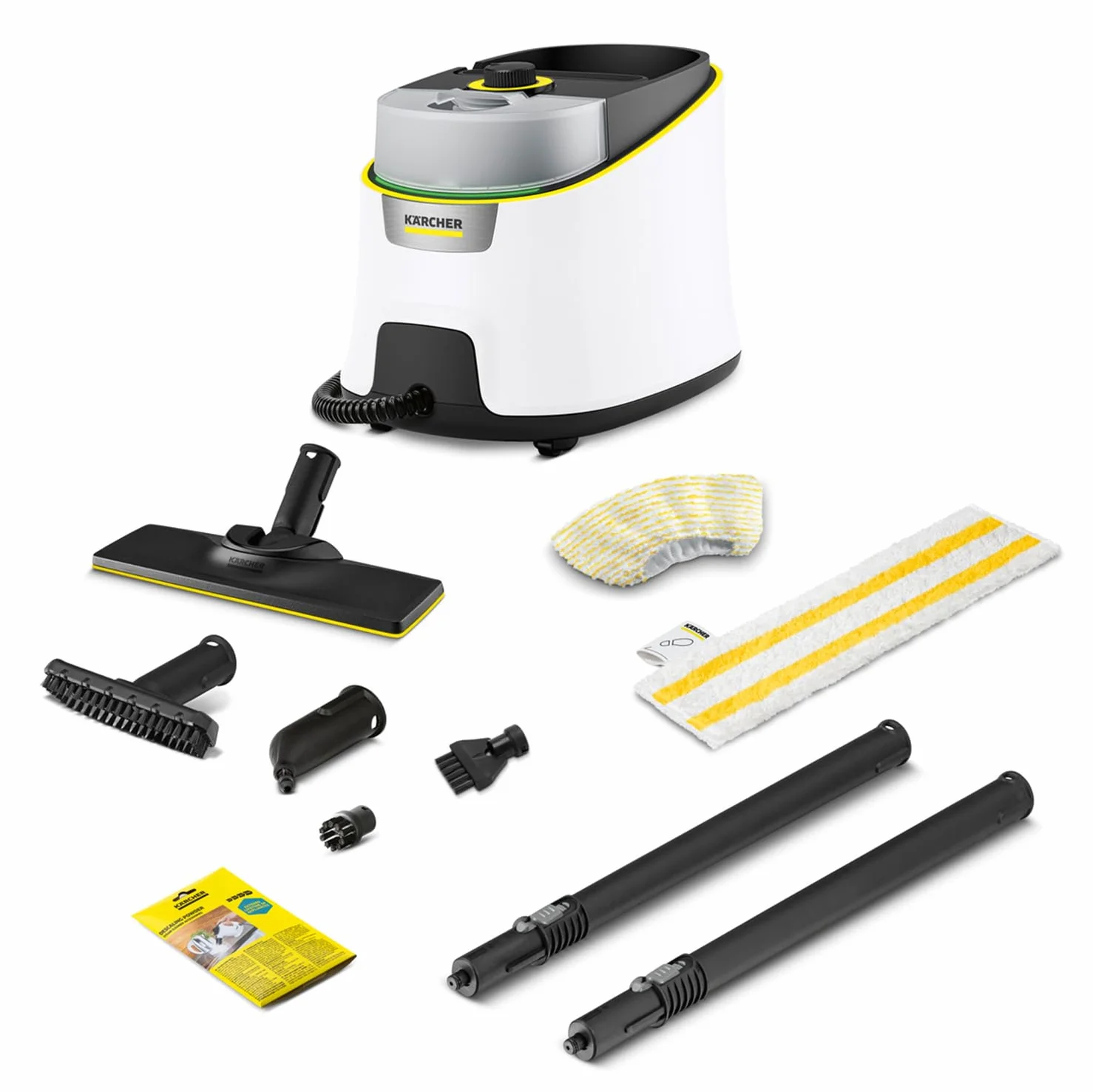 Kärcher Limpiadora de vapor SC 4 Deluxe Iron, presión de vapor: 4 bar, calentamiento: 3 min., superficie: 130 m², depósitos: 0,5 l + 1,3 l, kit suelos EasyFix, boquillas, plancha de vapor