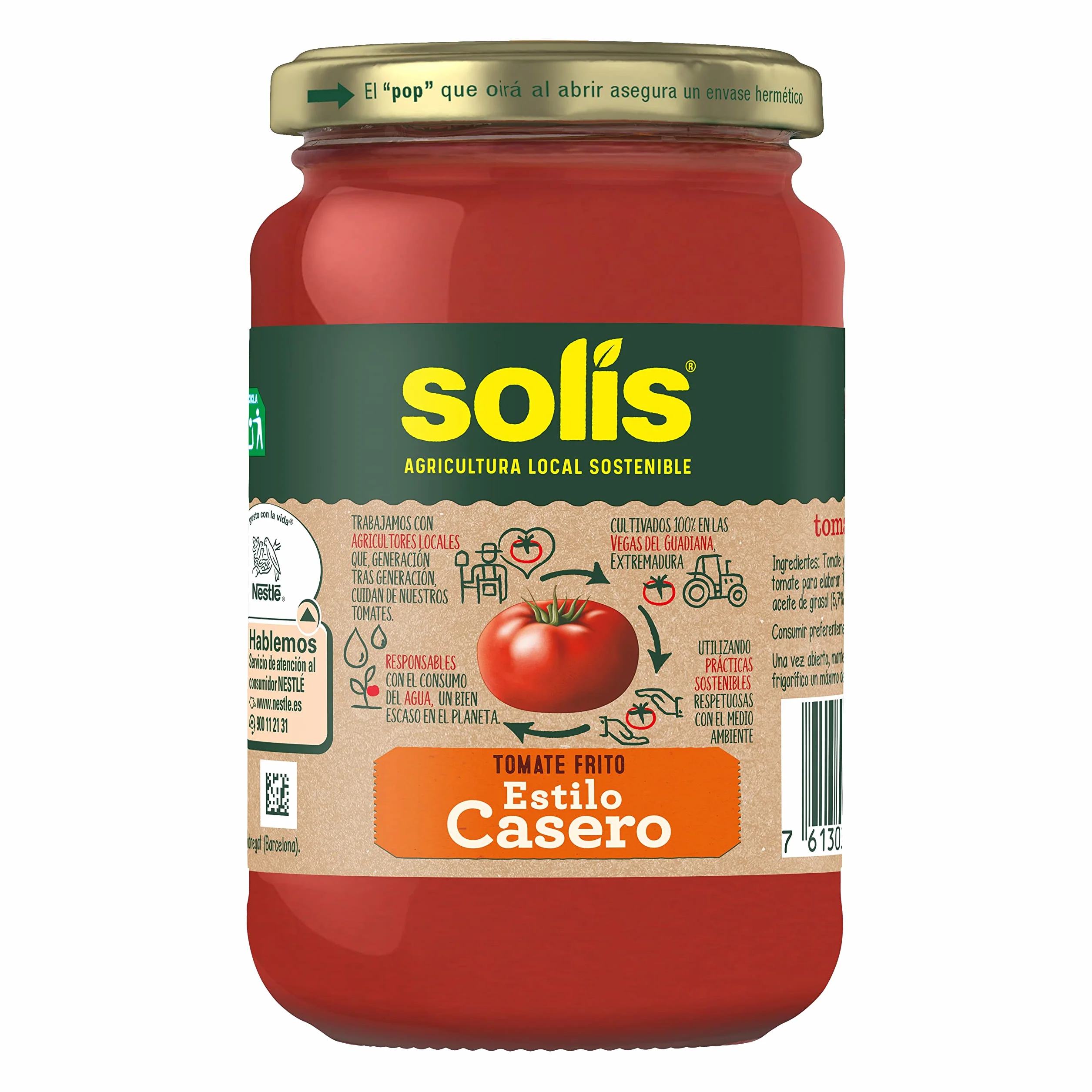 SOLÍS Tomate Frito Estilo Casero Sin Gluten 350g