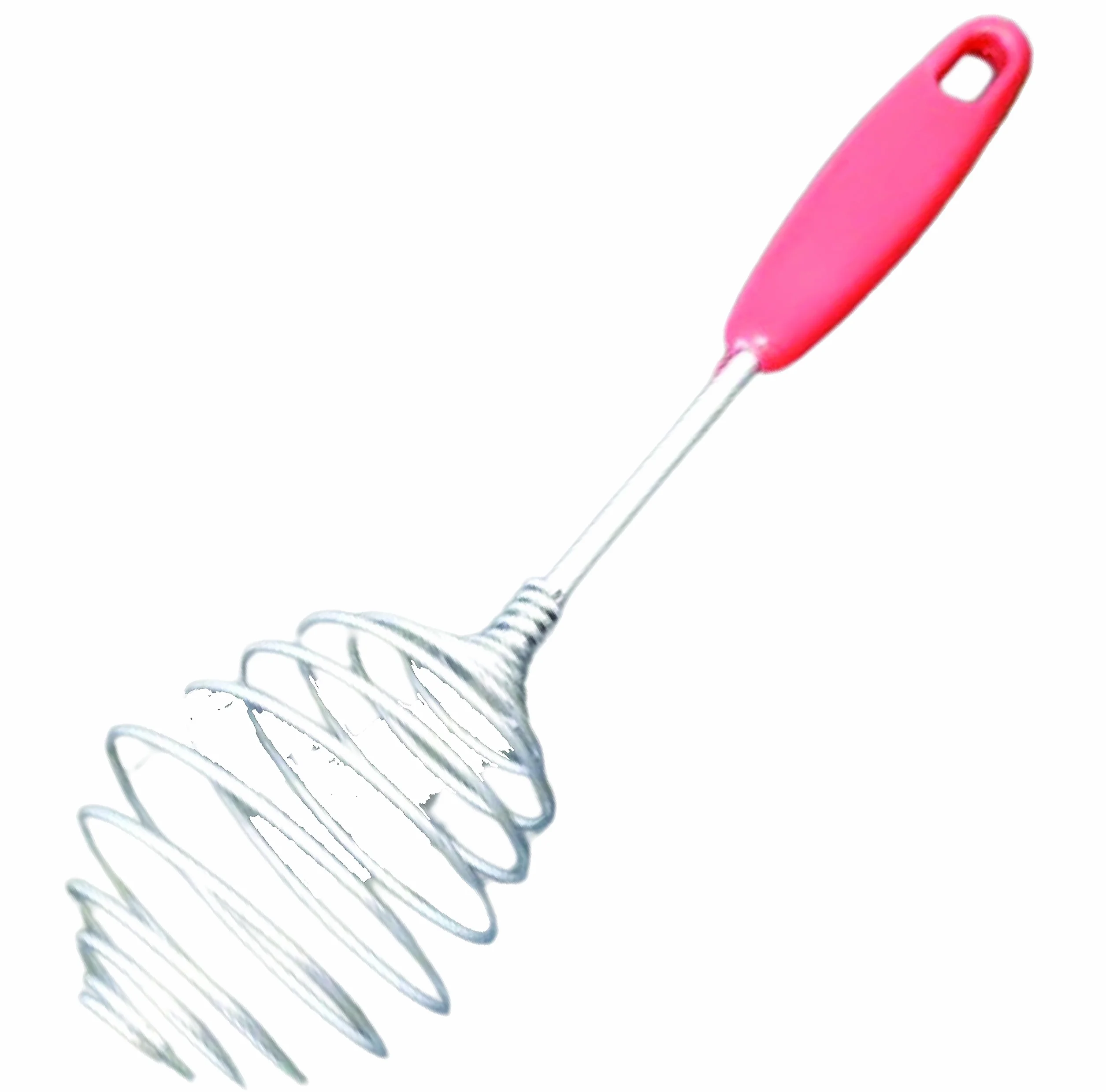 PARENCE.- Licuadora espiral manual/escoba de cocina ergonómica de acero inoxidable - Mezcla uniforme, 24cm
