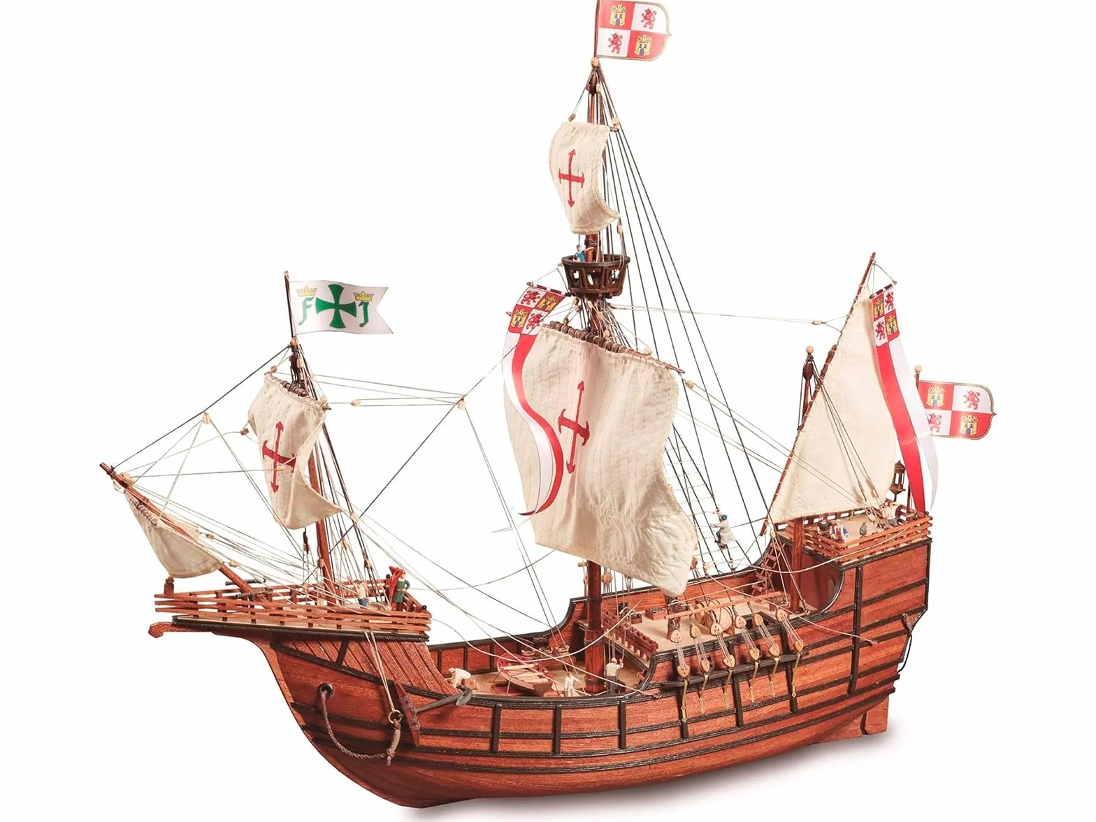 Artesanía Latina - Maqueta de Barco en Madera - Carabela Española del Descubrimiento de América, Santa María - Modelo 22411N, Escala 1:65 - Maquetas para Montar - Nivel Medio