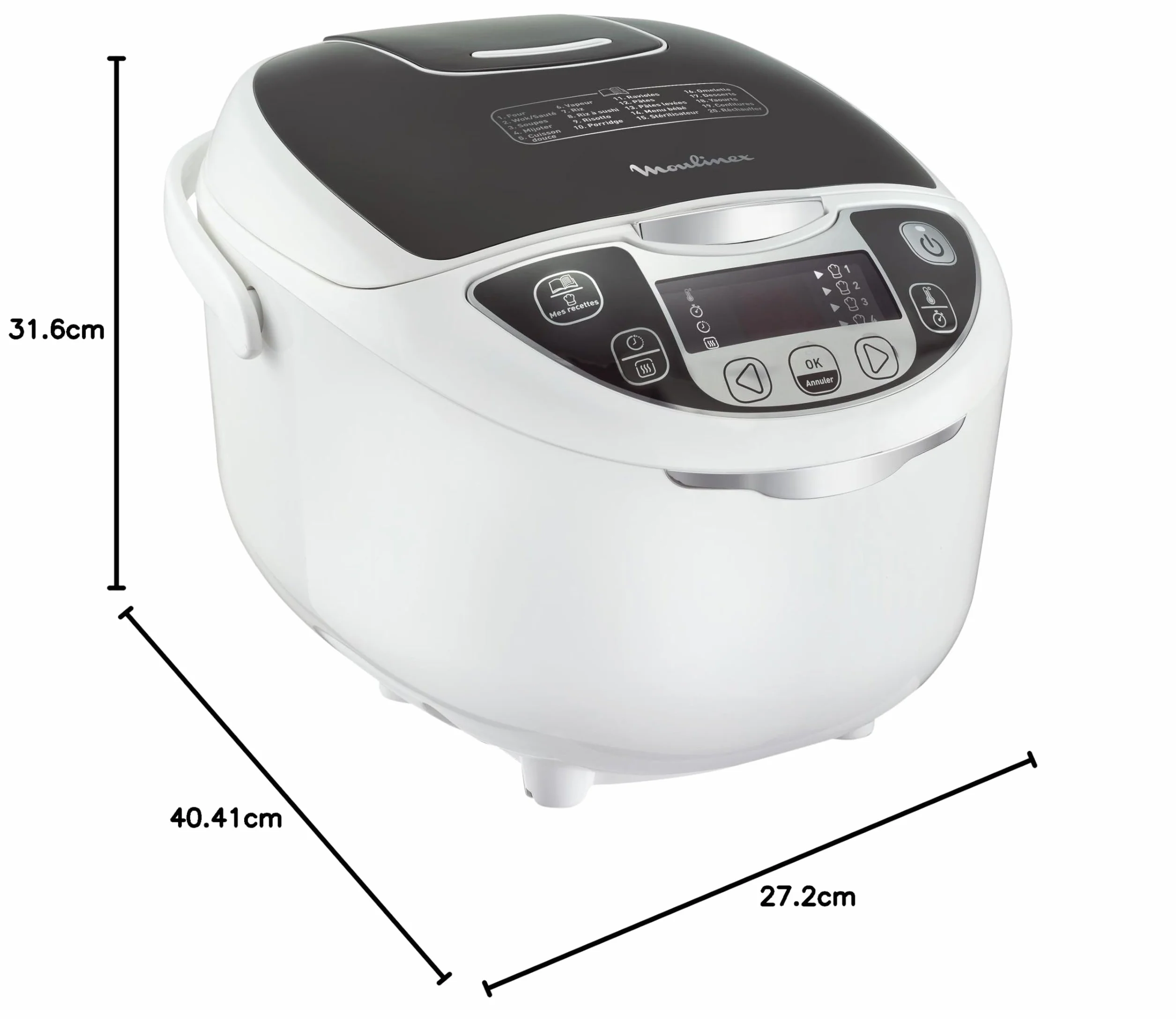 Moulinex MK708E10 Multicocina 15 en 1 Blanco