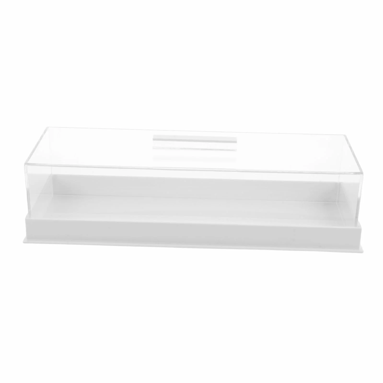 Caja de Presentación Rectangular de Acrílico para Pasteles con Tapa Bandeja de Pan para Panadería Cafetería y Hogar Soporte de Postre Transparente