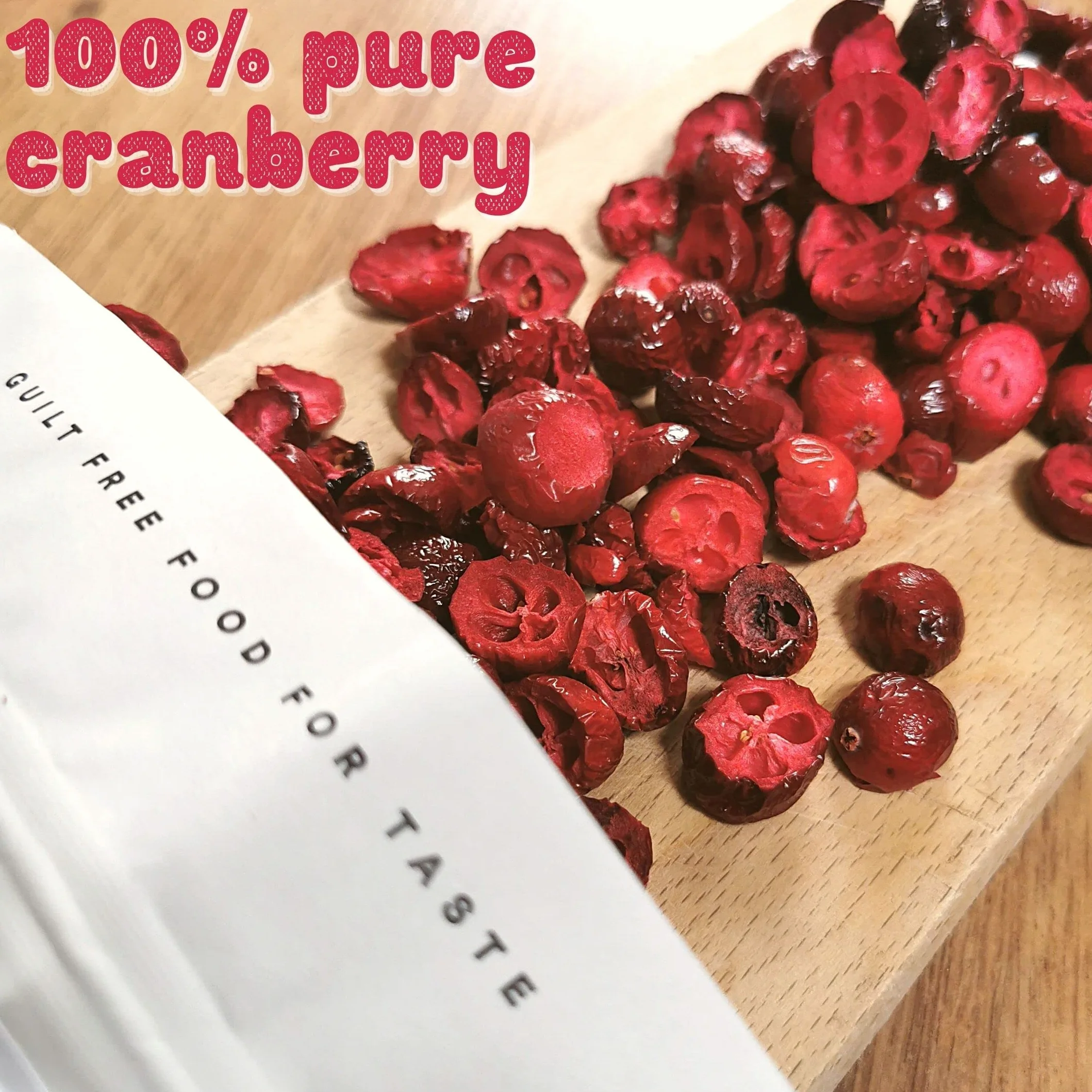 Arandano Rojo Liofilizado 100% Natural Frutas Deshidratadas Cranberry Freeze Dried Fruit ZingyZoo