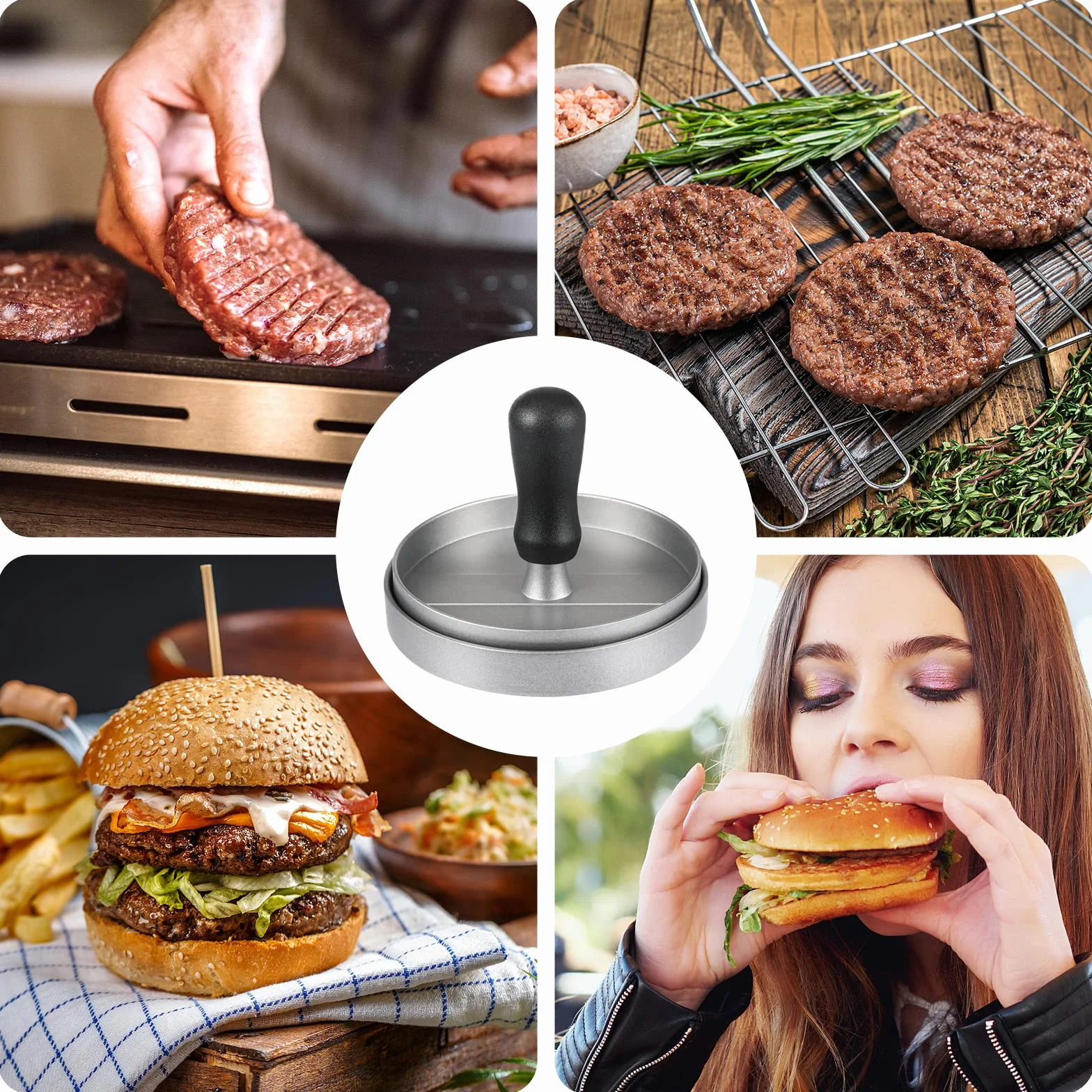 Burger Press 100 Carta Oleata Antiaderente per Carne Patty Hamburger Maker 1/4 lb 1/3 lb