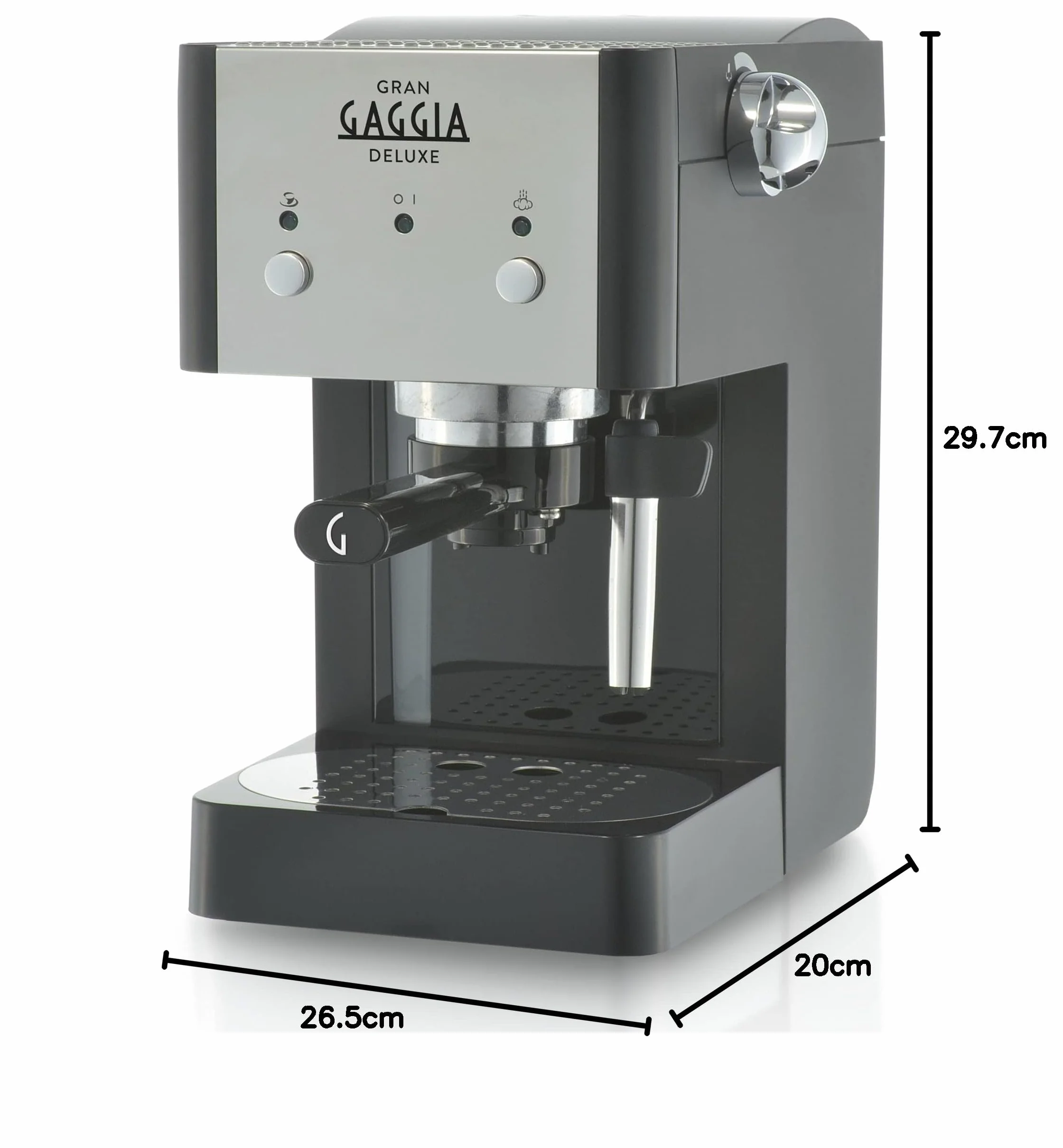 Gaggia RI8425/11 - Cafetera (Independiente, Máquina espresso, 1 L, De café molido, 1025W, Negro, Plata)