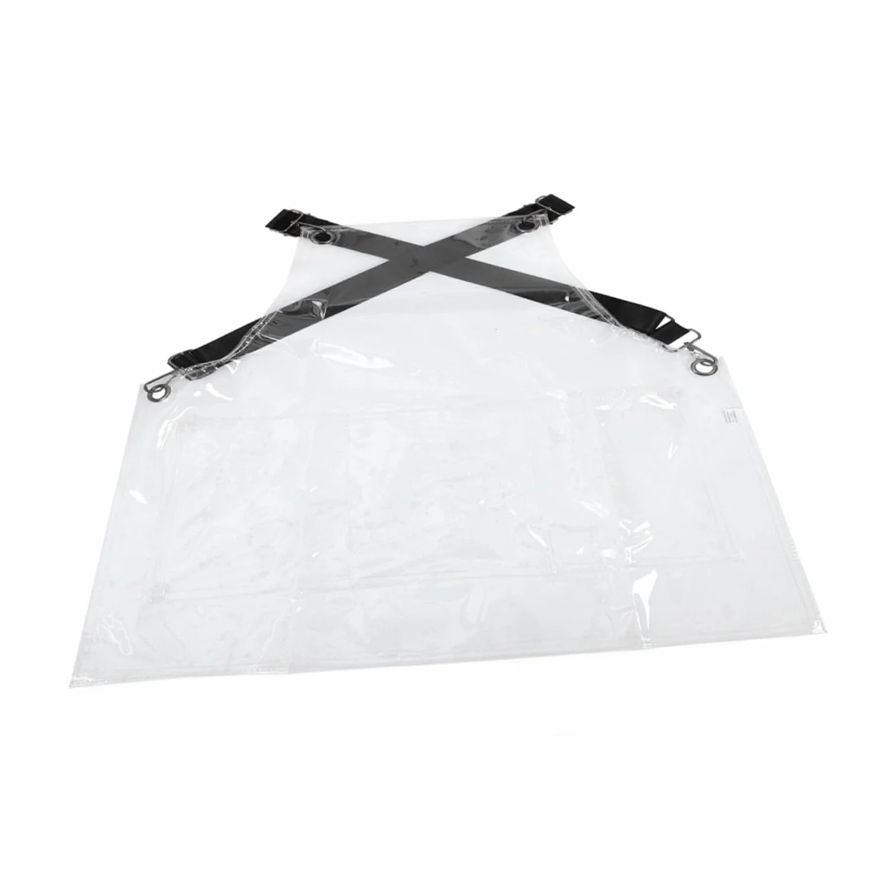 Mipcase Delantal de Peluquería Transparente Tpu con Bolsillos | Ajuste en Cuello, Cobertura Completa y Diseño Holgado, Uso para Barbería y Estudios, Pensado para Mujeres