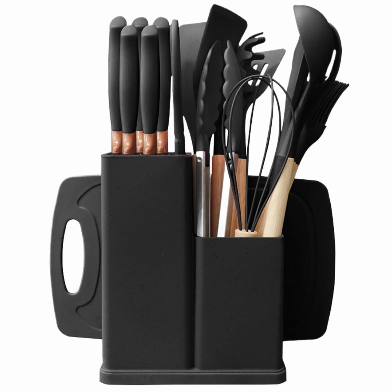 Utensilios De Cocina Kit De 19 Piezas Silicona Segura Antiadherente | Set Accesorios Cocina Para Interior Casa Mostrador Encimera Apartamento Familia Doméstico