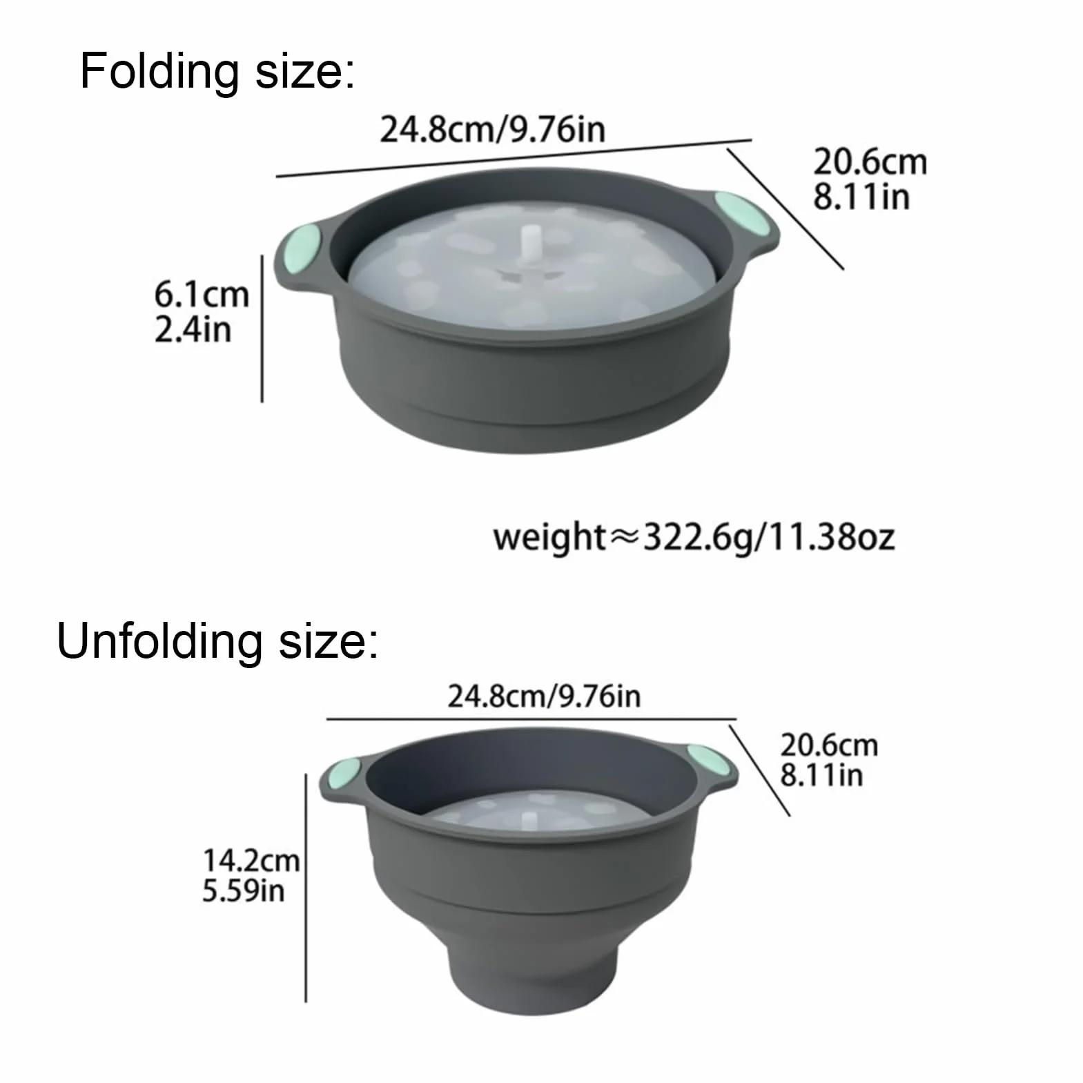 Máquina de palomitas de maíz para microondas, silicona plegable, cuenco para palomitas, hogar, oficina