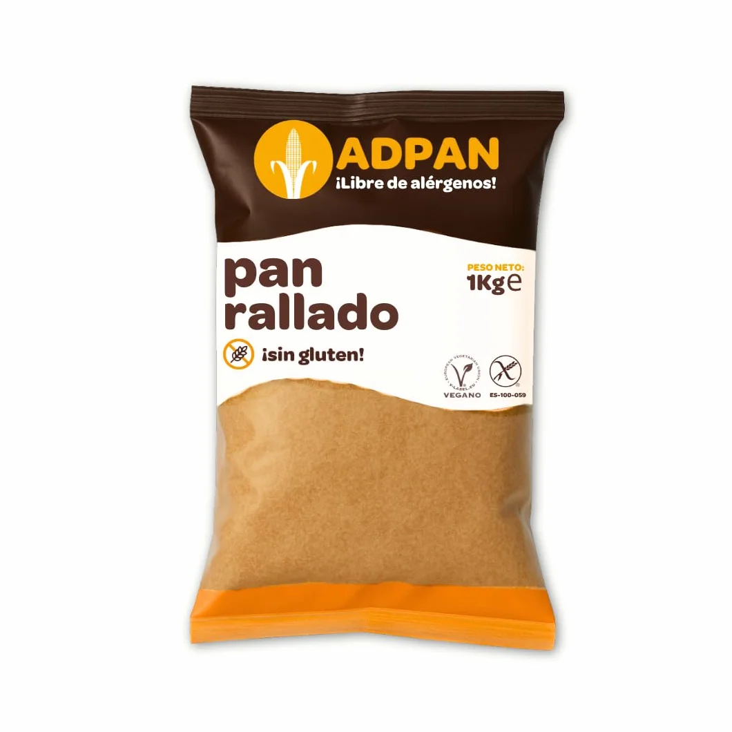 ADPAN Pan Rallado Sin Gluten Vegano Pack 3x1 kg
