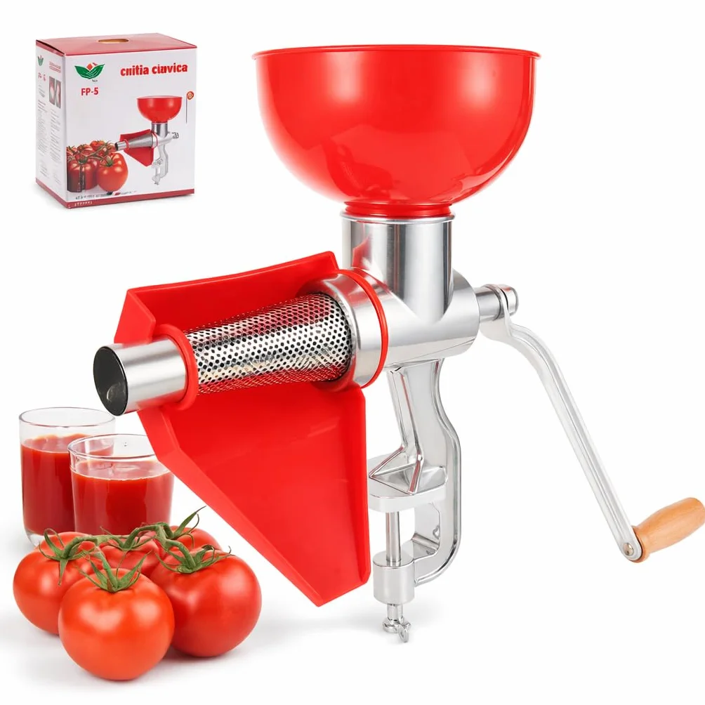 Exprimidor Manual para Tomates Limones Naranjas Colador de Frutas y Verduras de Aleación de Aluminio