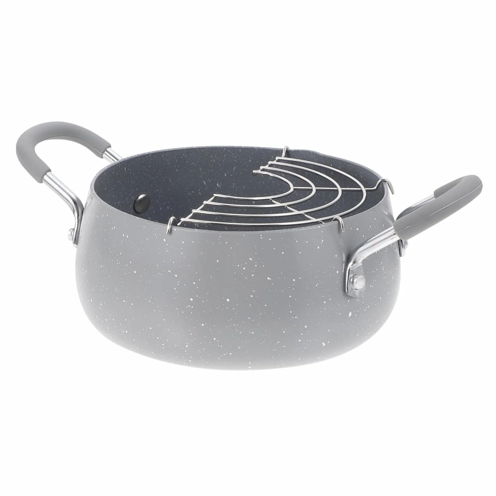 OUNONA 1 Sartén Para Freír Ollas Para Freír Freidora De Camarones Olla Para Freír Japonesa Freidora De Pescado Colador Olla Para Freír Plancha Portátil Plancha Para
