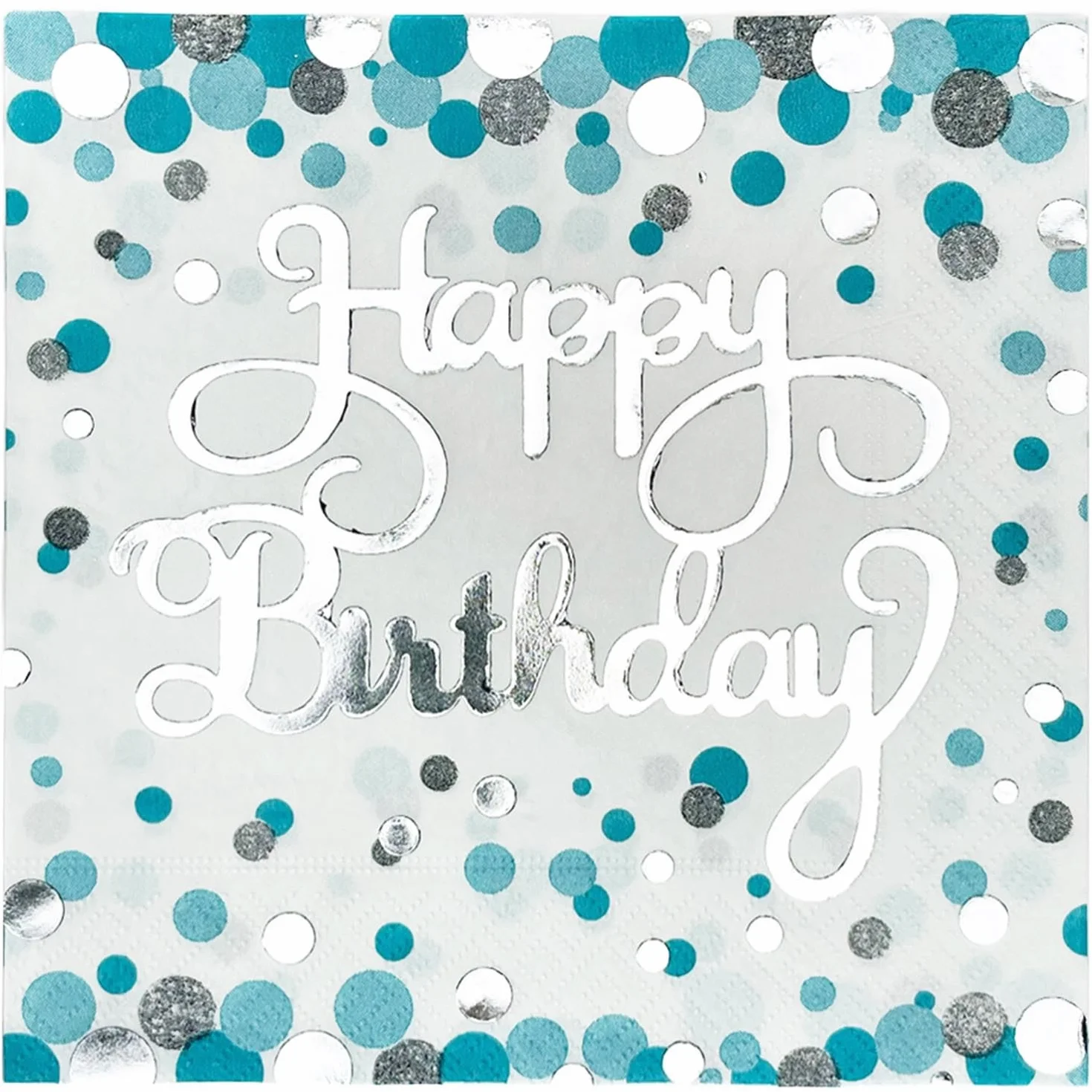 Servilletas Papel Azul Plateado Blanco Desechables Servilletas Decoupage Cocktail Cumpleaños 2 Capas Toilet Papel Higienico Decoración de Mesa para Bodas,Fiesta en el Jardín 30 Paquetes(33x33cm）