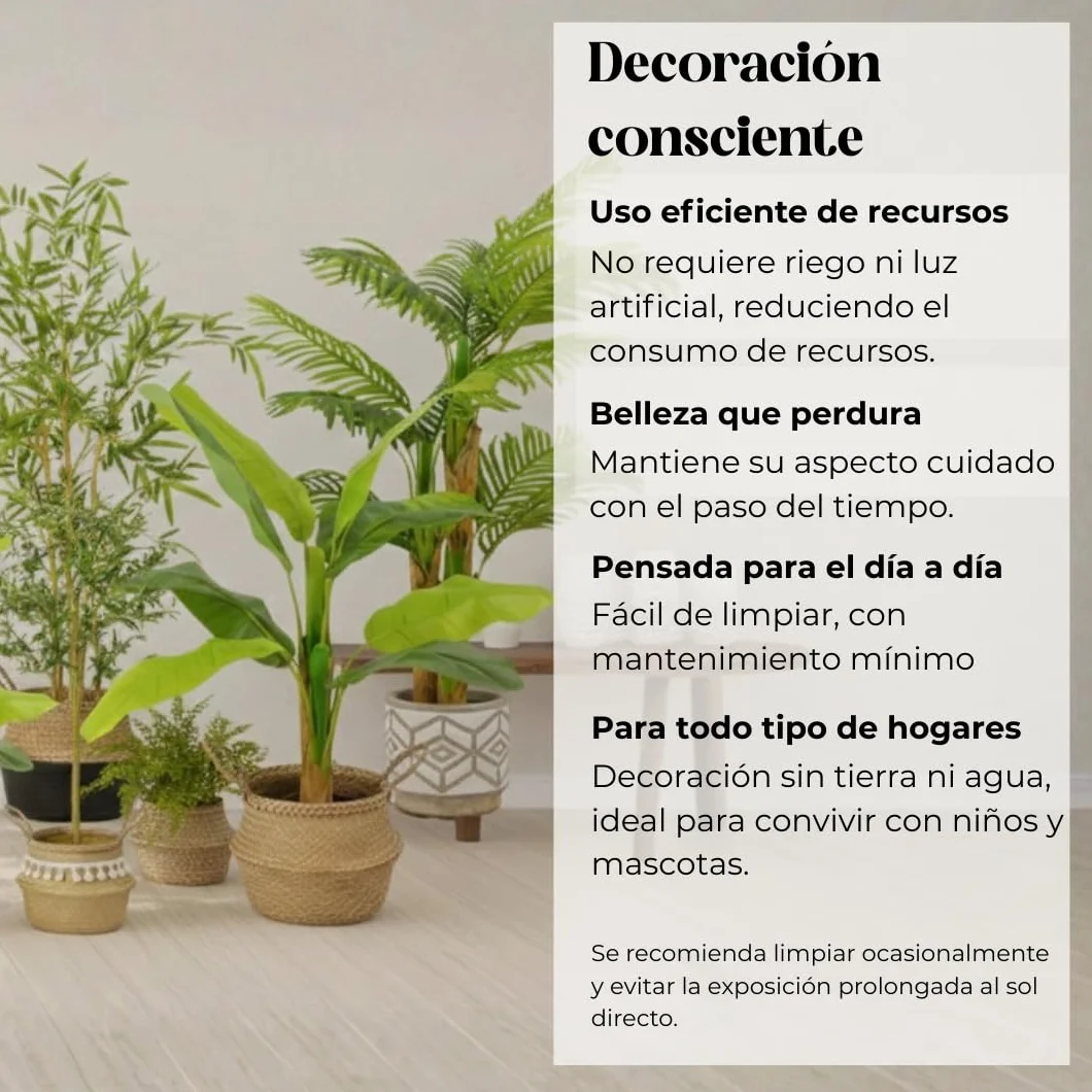 edihome Platanera 120 cm Artificial Grande con Tronco Real y Natural Decoración Interior