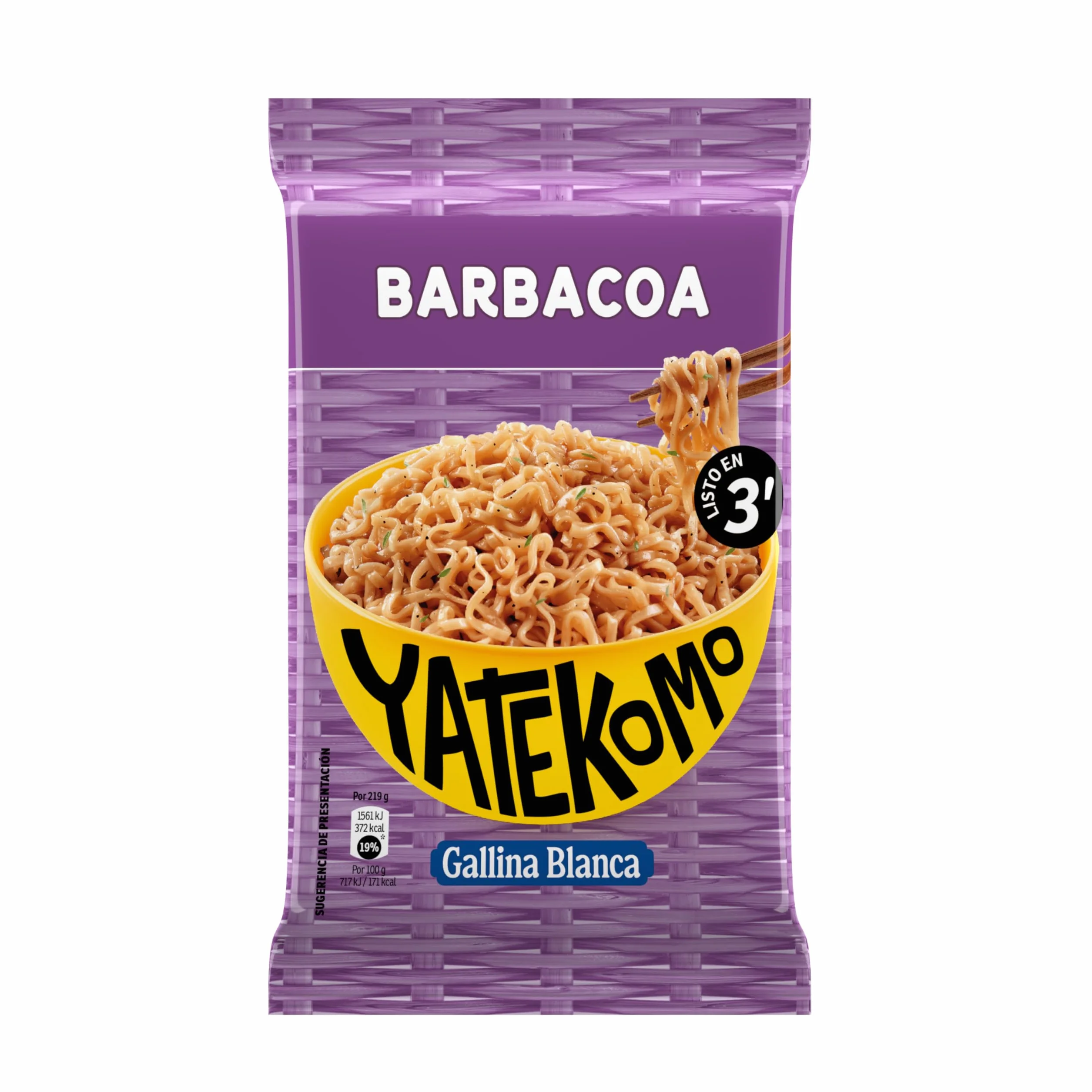 Yatekomo Fideos Orientales Barbacoa 82g