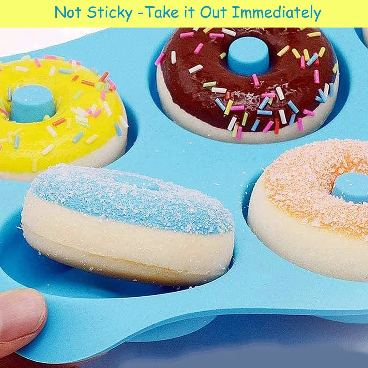 Molde para Donut de Silicona, 2 Piezas, con 10 Bolsas de Pastelería para Pasteles, Galletas, Bagels