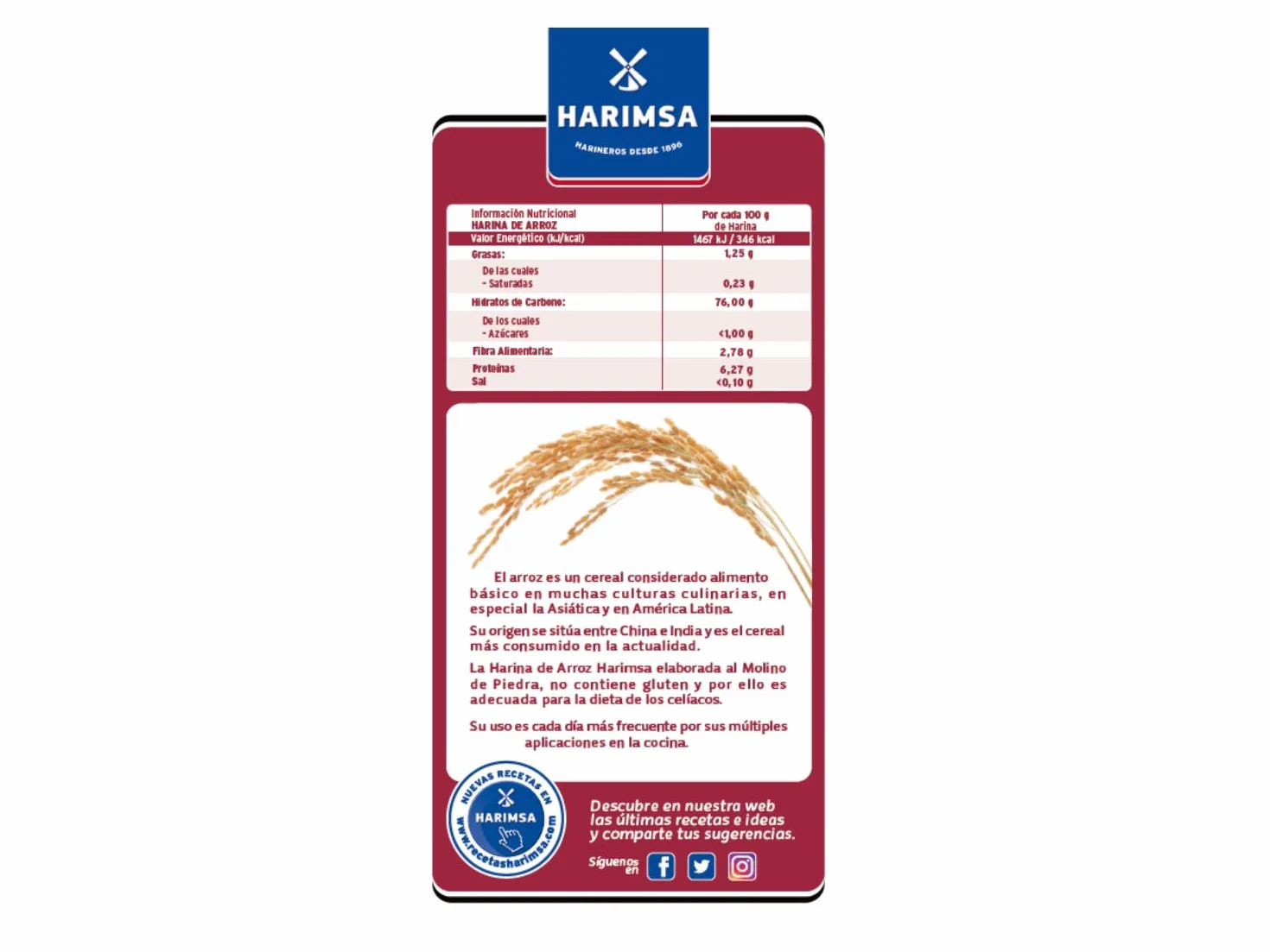 Harina de Arroz Harimsa 400 Gramos