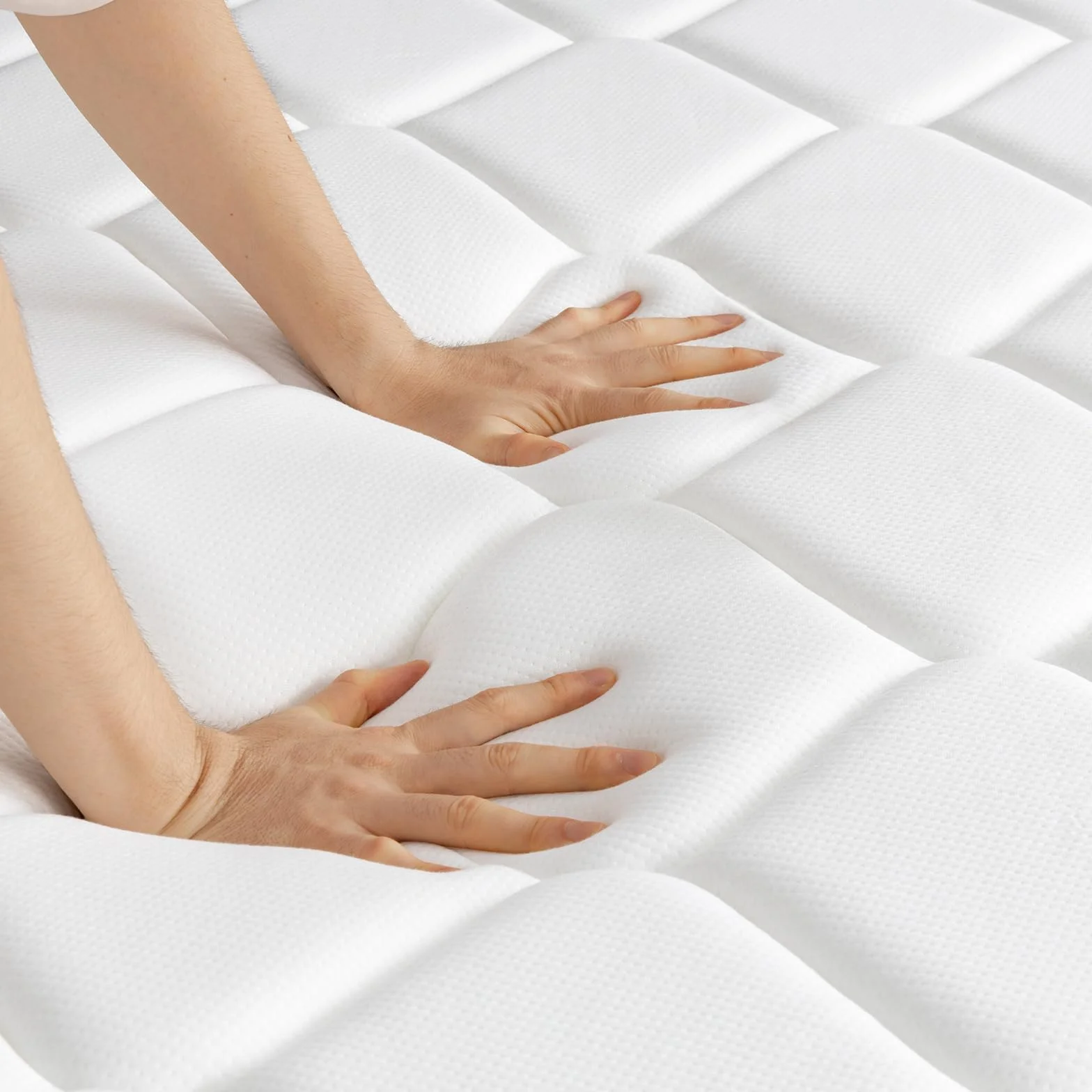BedStory Colchón Híbrido 135x190 cm para Dos Personas, Muelles Ensacados, Altura 31 cm, Ergonomico + Alta Transpirabilidad