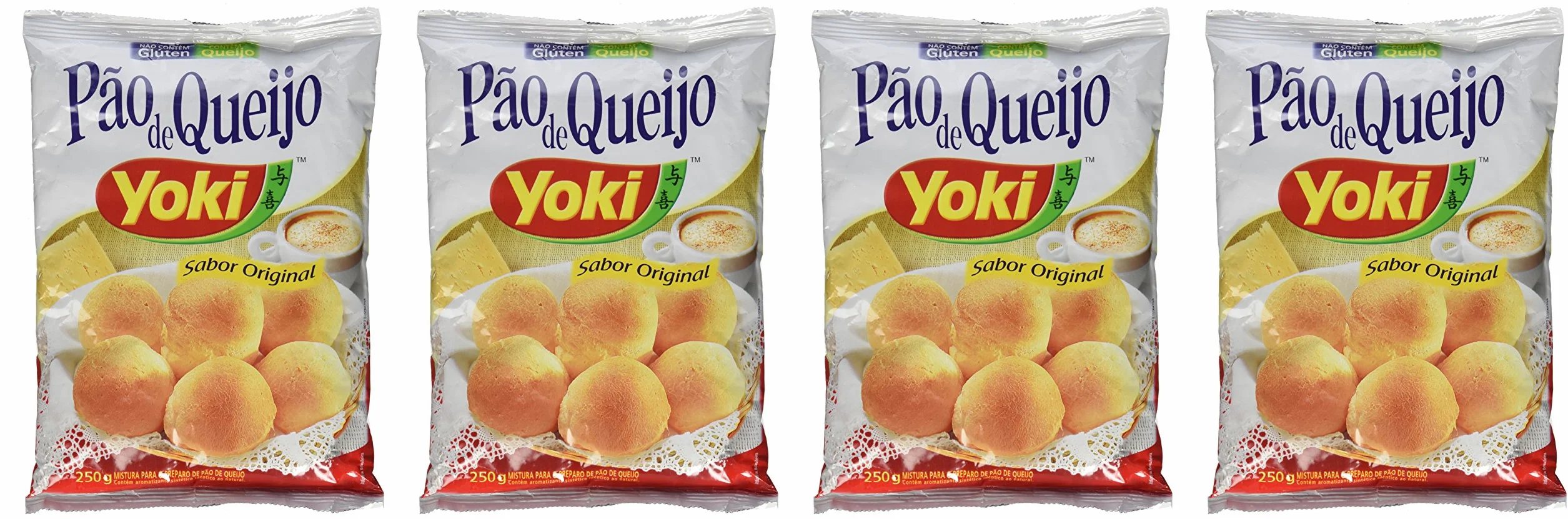 Yoki Cheese Bread Mix Pão de Queijo 8.8oz (200g) Pack of 4 Gluten Free