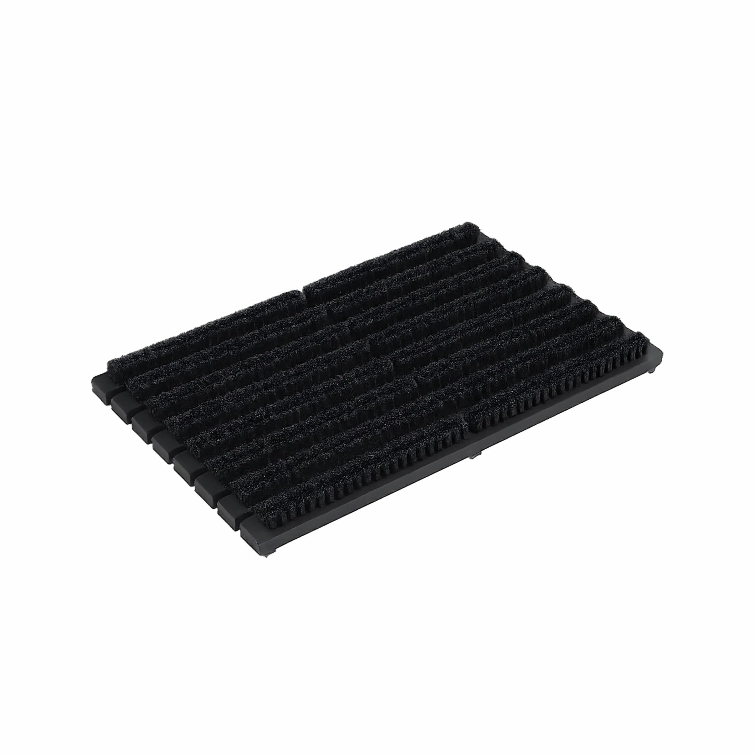Rascador de Zapatos Relaxdays, Base Antideslizante, cepillos PP Resistentes, para Interior y Exterior, Madera Negra