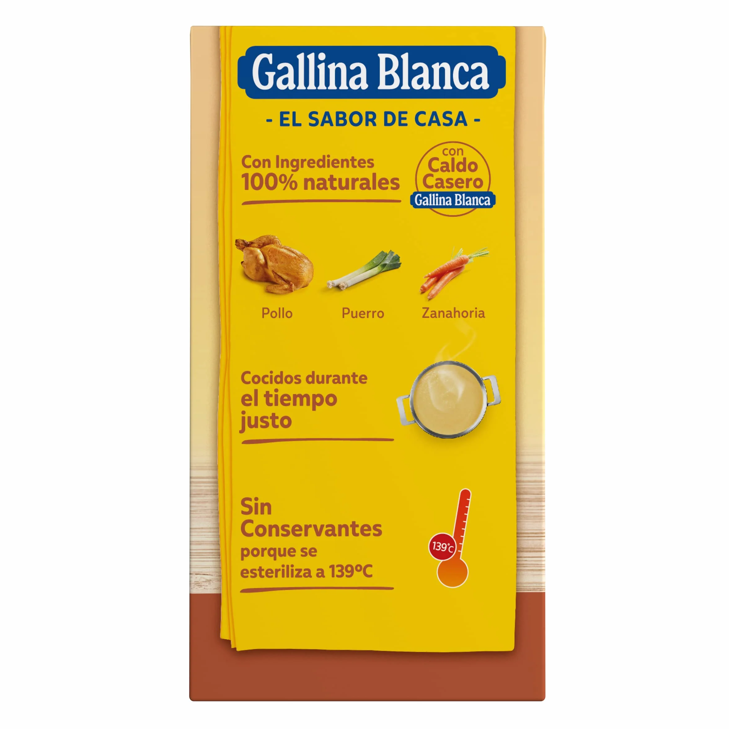 Gallina Blanca Crema Casera de Pollo con Verduras 100% Natural, 500 ml
