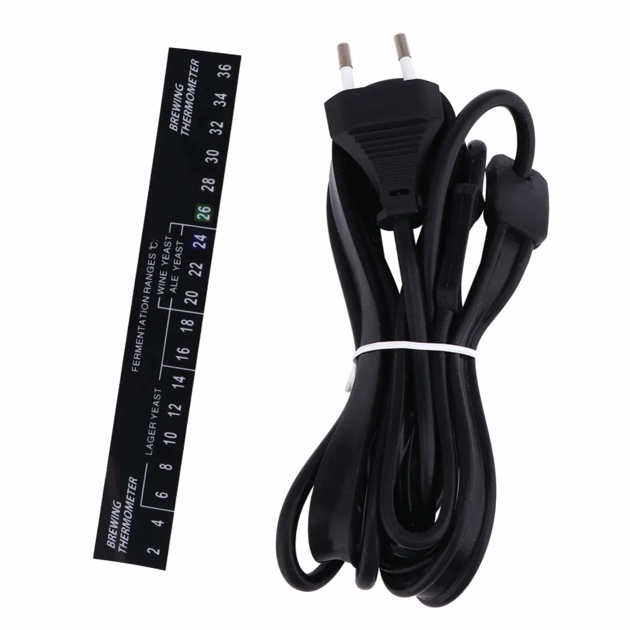 Ipetboom Cinturón Calefactor Duradero de Silicona Negro para Fermentación de Cerveza y Acelera la Fermentación Enchufe EU en Fermentadores y Levaduras