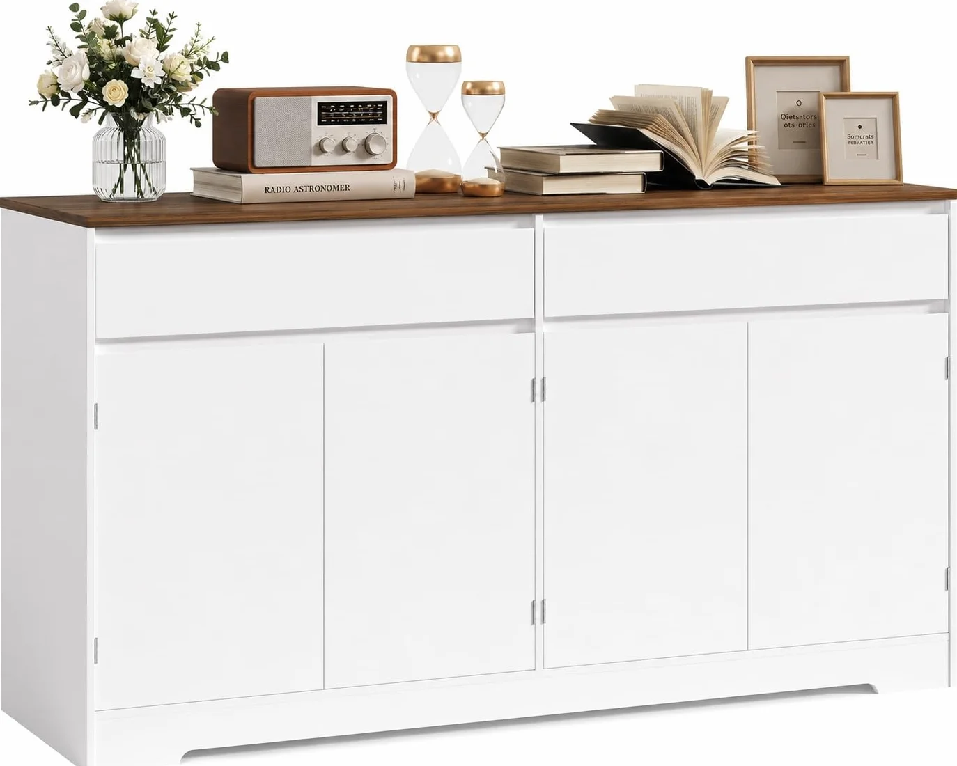 Xbro Aparador de Cocina, Mueble Auxiliar de Almacenaje con Cajón, para Cocina, Salón y Comedor, de Estilo Moderno, 140×40×89 cm