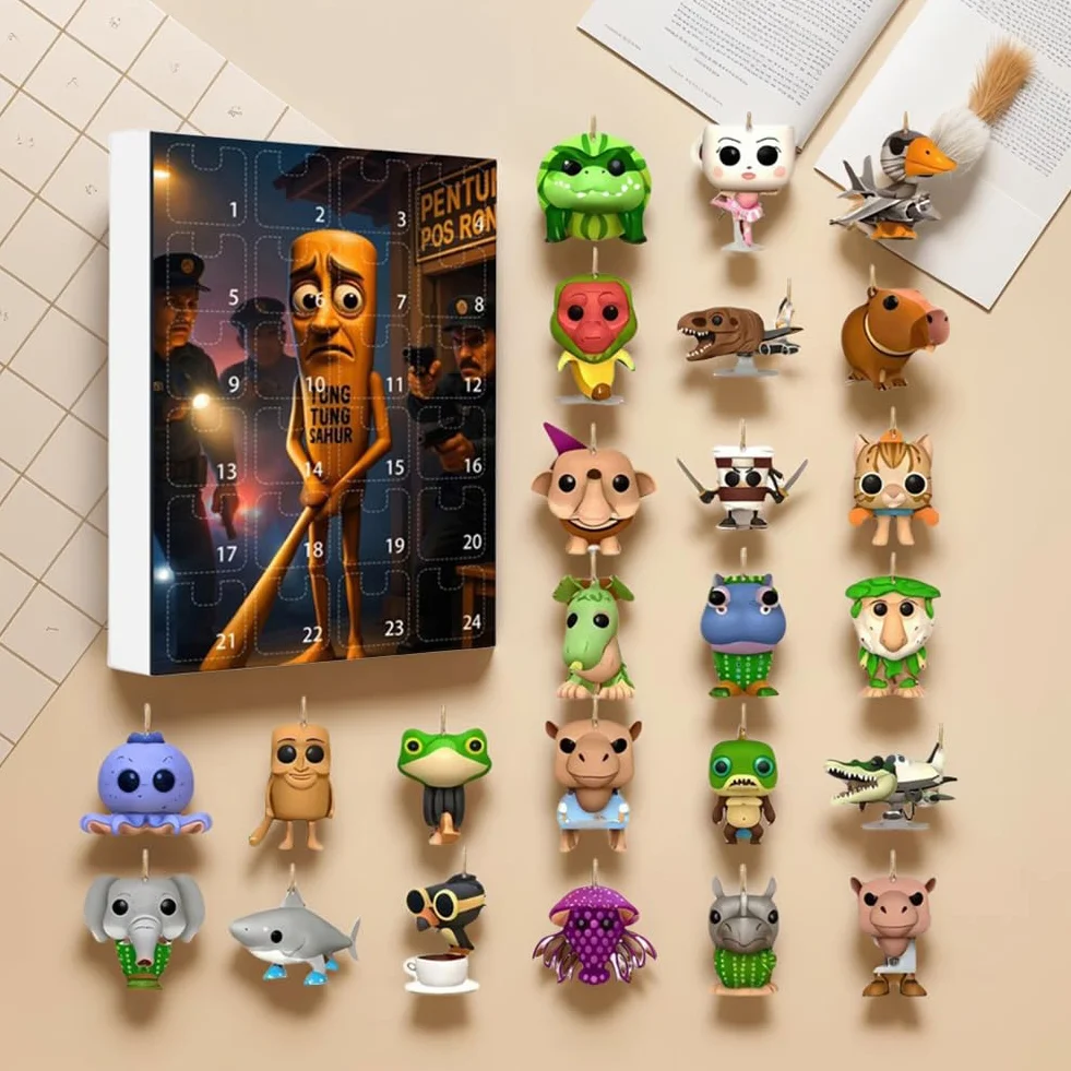 Tung Tung Tung Sahur Calendario de Adviento 24 días Figura Cuenta Regresiva Regalos Decoración