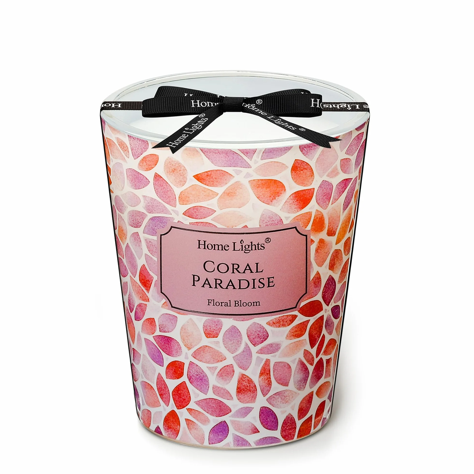 HomeLights Velas perfumadas Paraíso coral Velas de soja de 6.7oz, texturas naturales bohemias, frascos grandes de una mecha Velas ideales para regalar en eventos, alivio del estrés y relajación