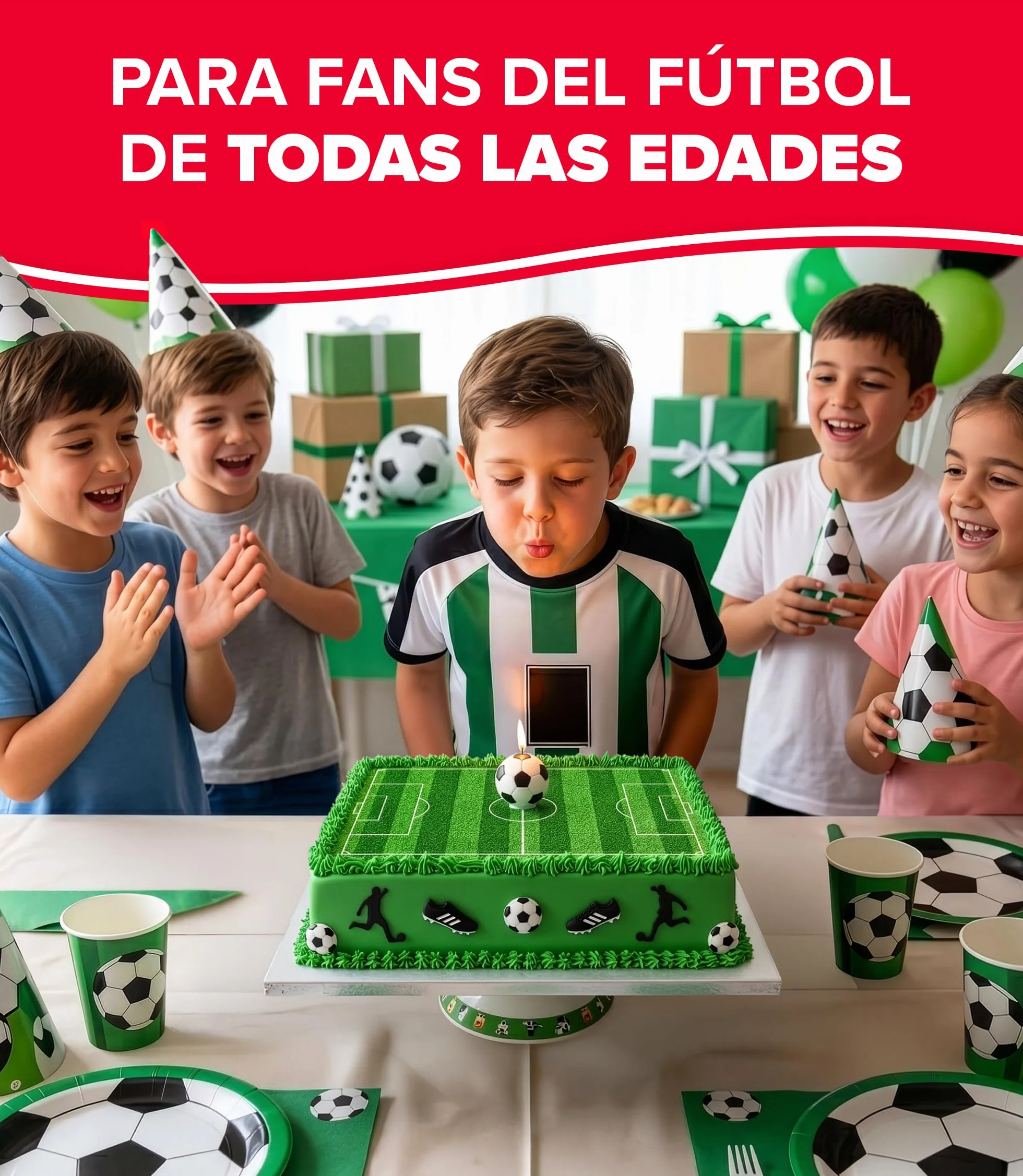 Lámina comestible Campo de Fútbol 20x27cm sin azúcar añadido sin gluten decoración tartas